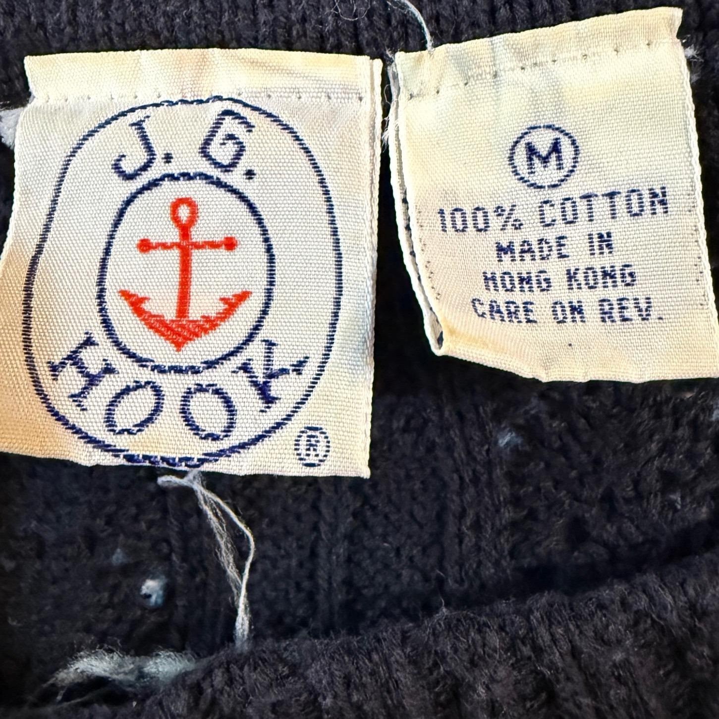 VTG JG Hook Women Medium Black Pointelle Embroidered Knit Layer Shirt Lagenlook