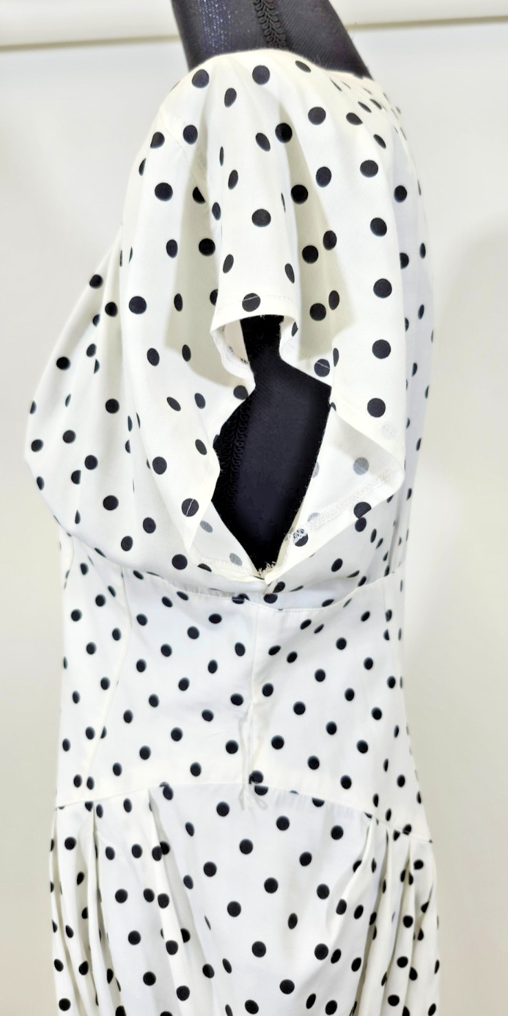 Vintage 1980’s „ASHLEE” Polka Dot Sheath Party Dress-Size 8