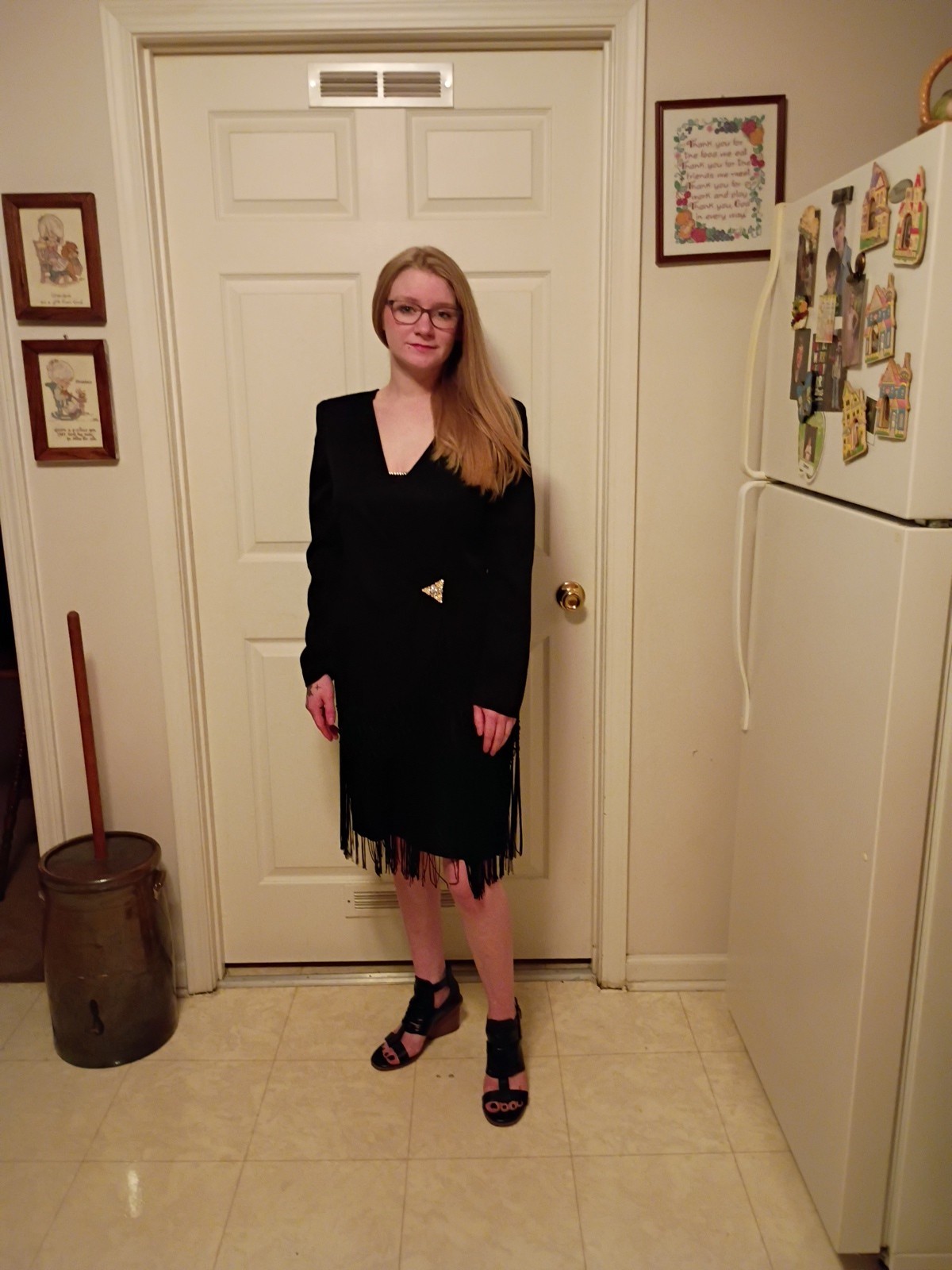 Vintage Night Magic Black Evening Dress