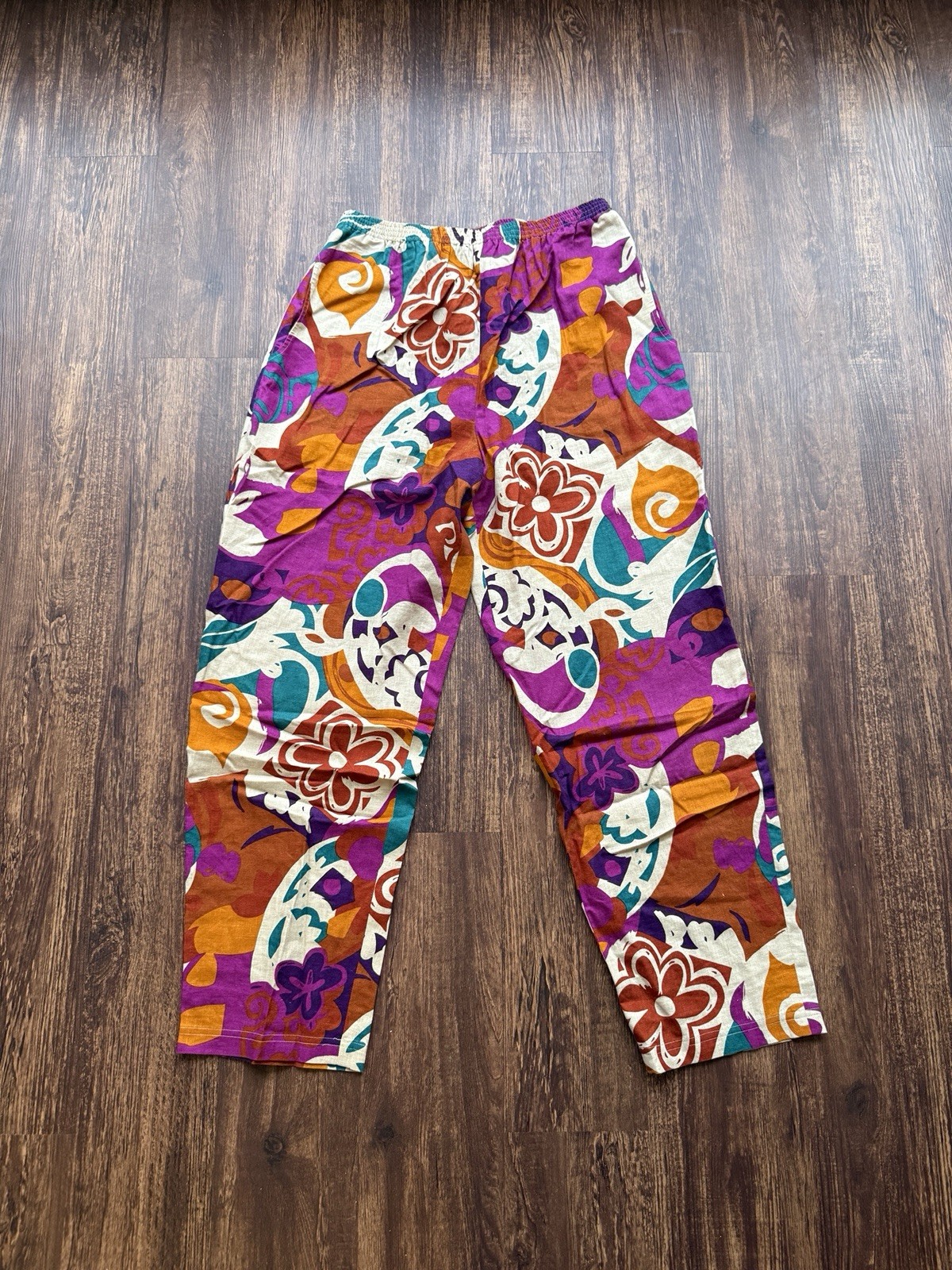 Vintage 90s I.B. Diffusion Abstract Floral Wide Leg Psychedelic Pants – Size 12