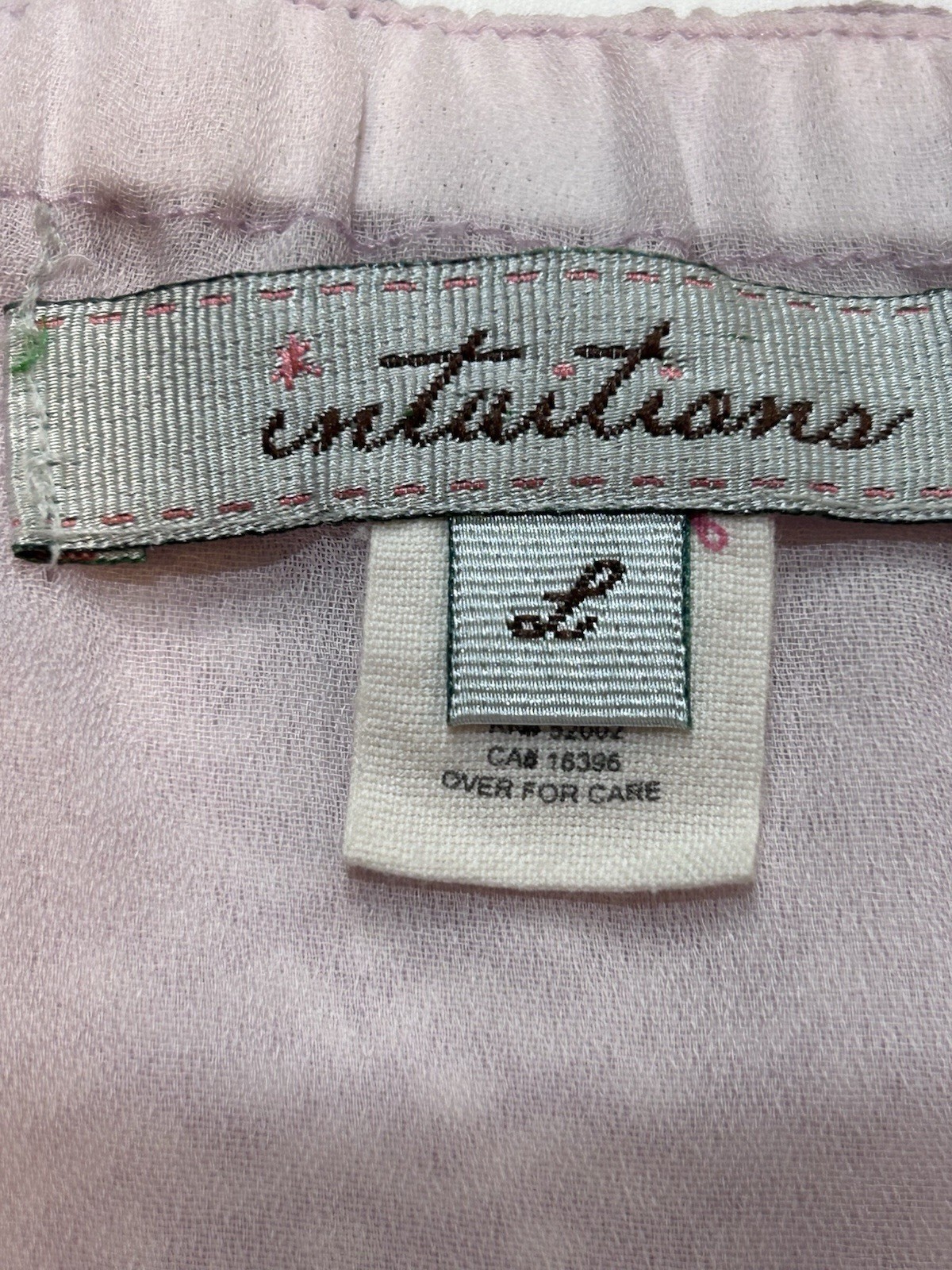 Vintage Intuitions 100% Silk Tiered Ruffle Midi Skirt Blush Pink Geometric L