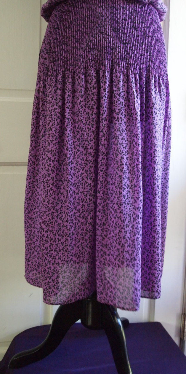 Vintage 80’s Alison Peters blowsy dress s. 8 med, flattering, versatile length