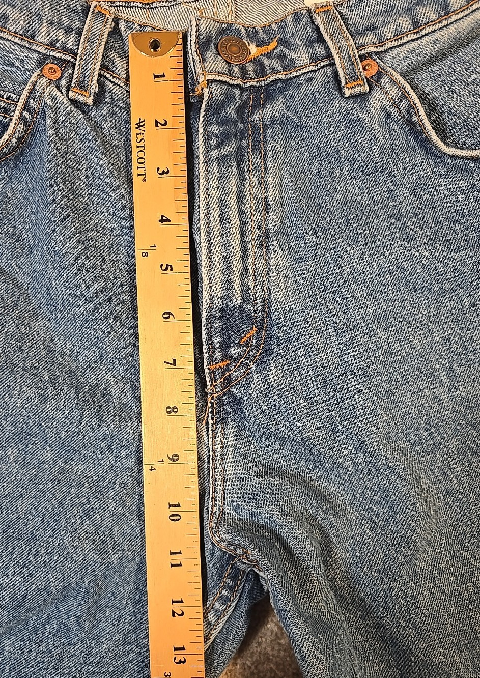Levi’s 962 Vintage Loose Fit Straight Med Wash Orange Tag USA Made Juniors 11 M