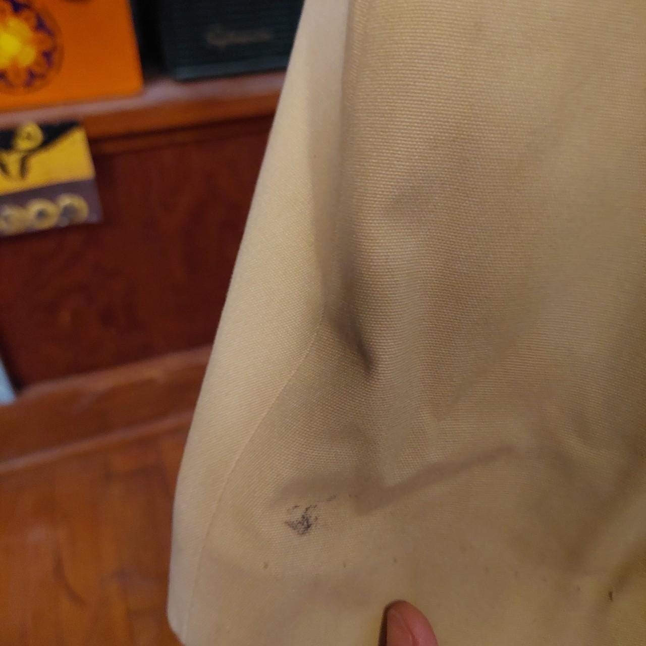 Vintage tan 1970s trench coat.