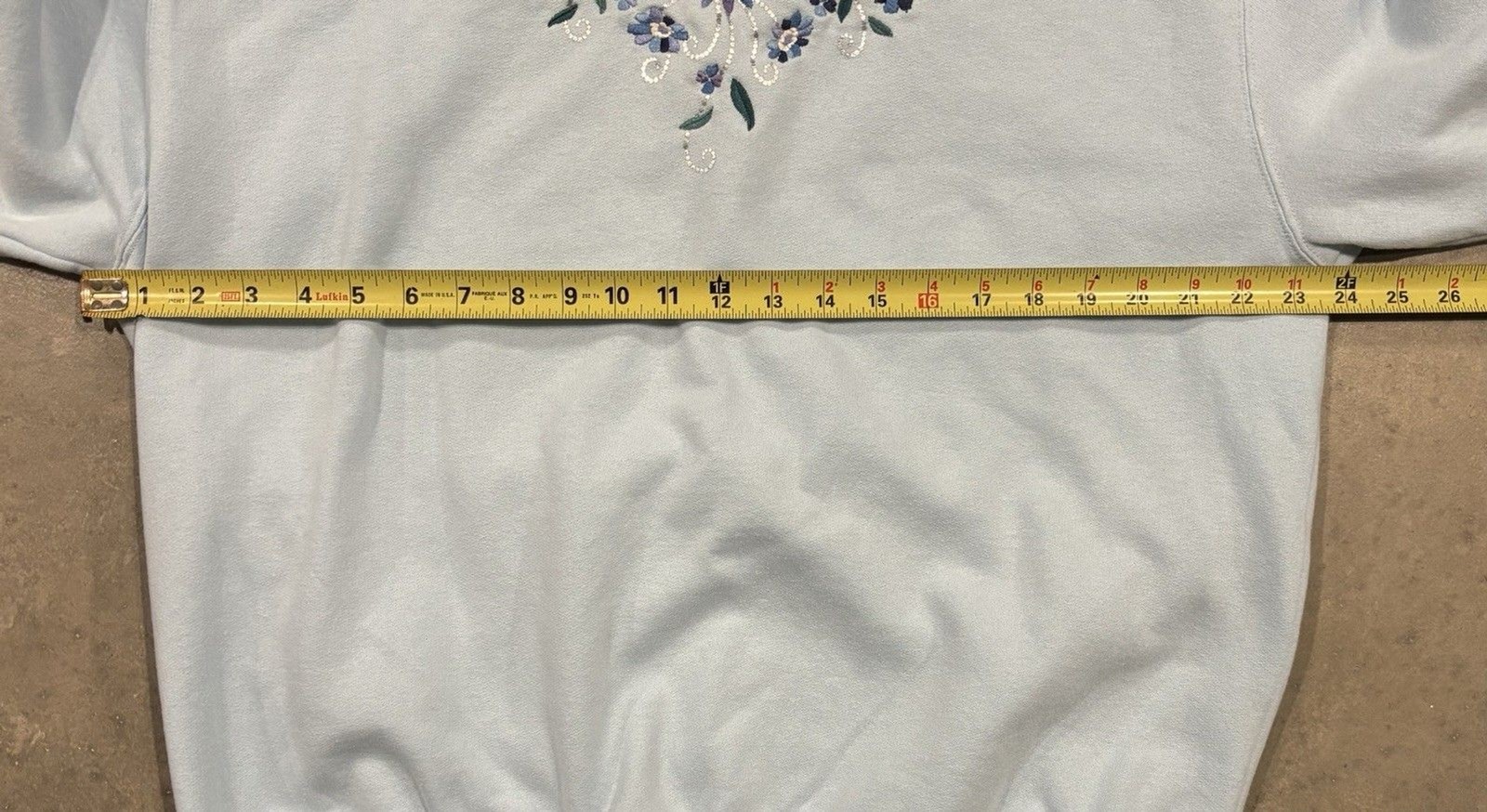 VTG Top Stitch By Morning Sun Granny Double Collar Embroidered Sweatshirt 1X