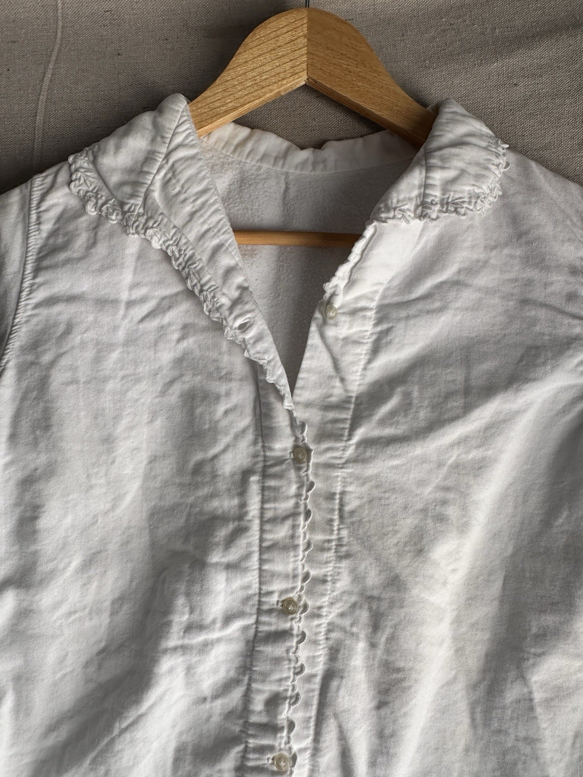 Resale Lot French Antique Dress Blouse Chemise 1900s White Cotton Womens S M L