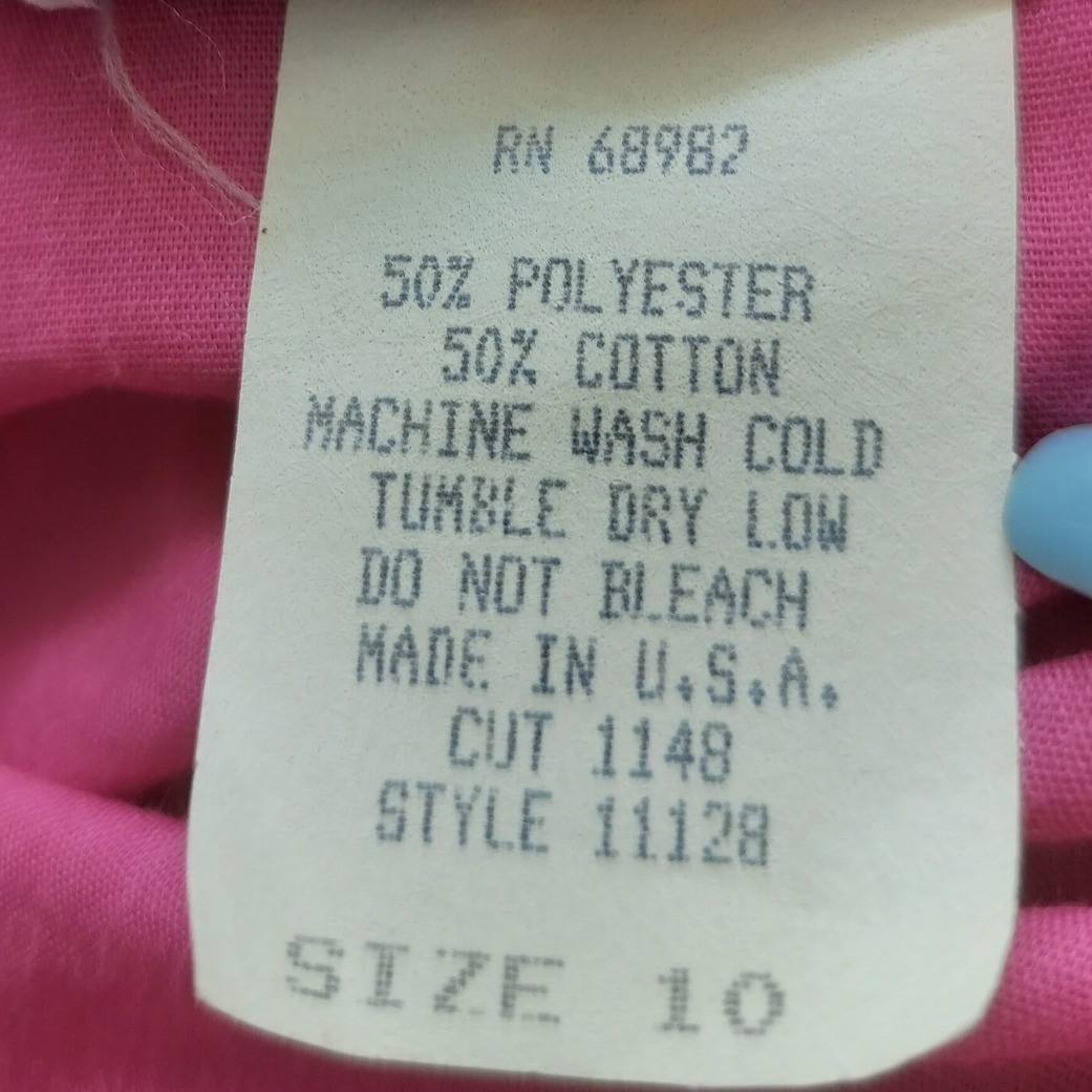 The American Shirt Dress 80’s Hot Pink Button Front Vintage Size 10