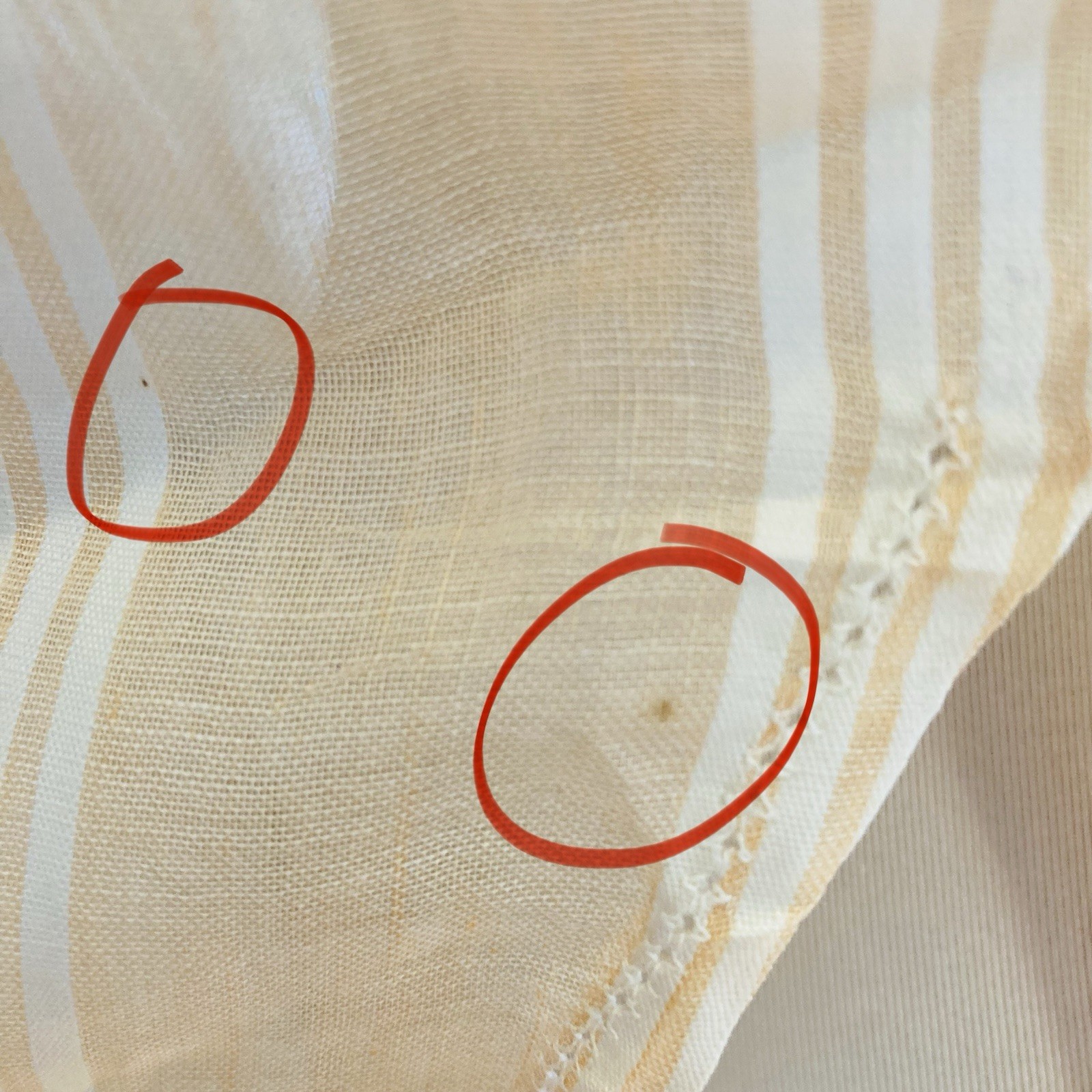 1910s 1920s Edwardian Flapper Peach Pastel Tunic Shadow Stripe Blouse Top Summer