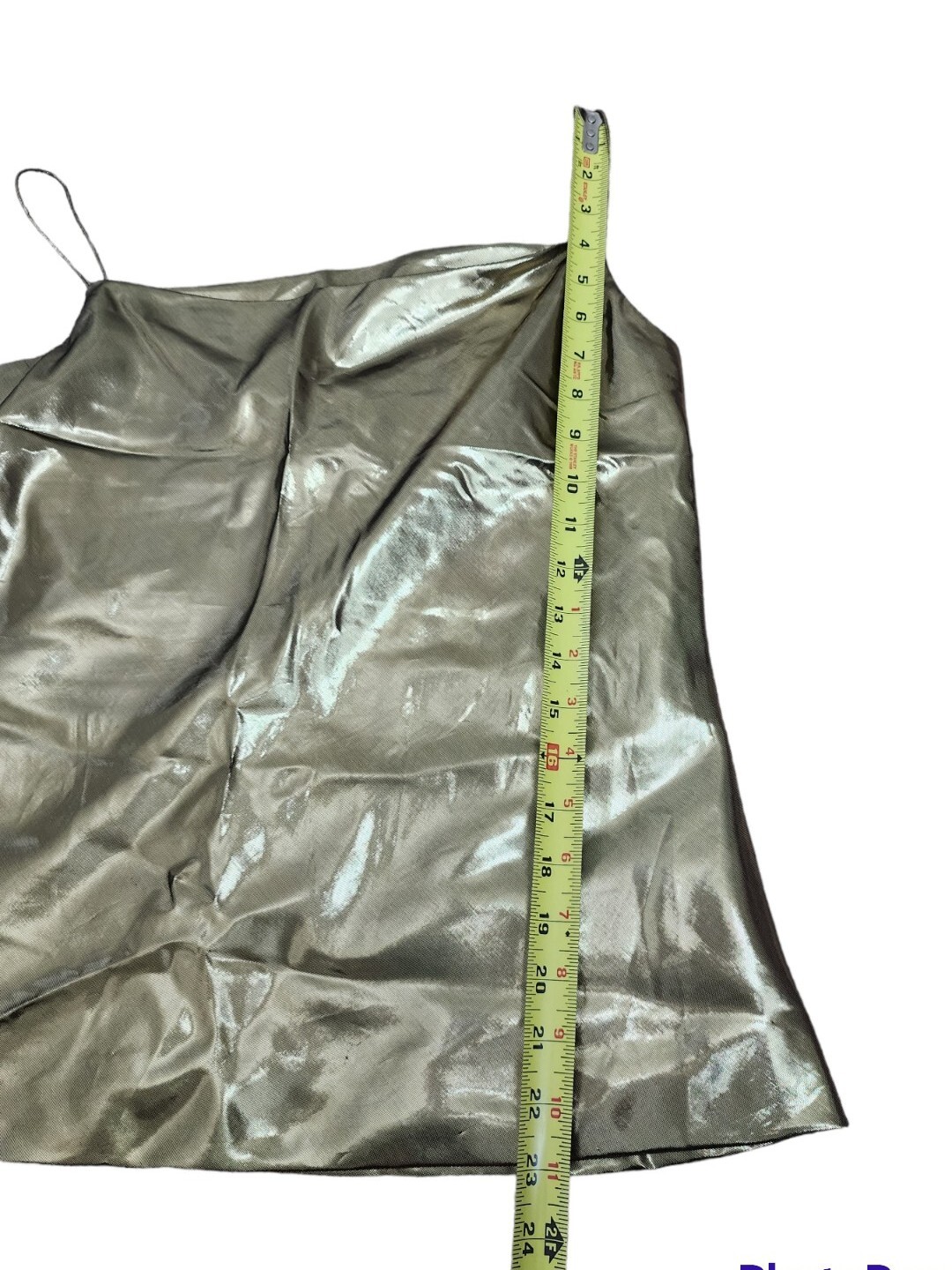 Vintage 80s Carlisle Gold Lame Disco spaghetti strap top 8