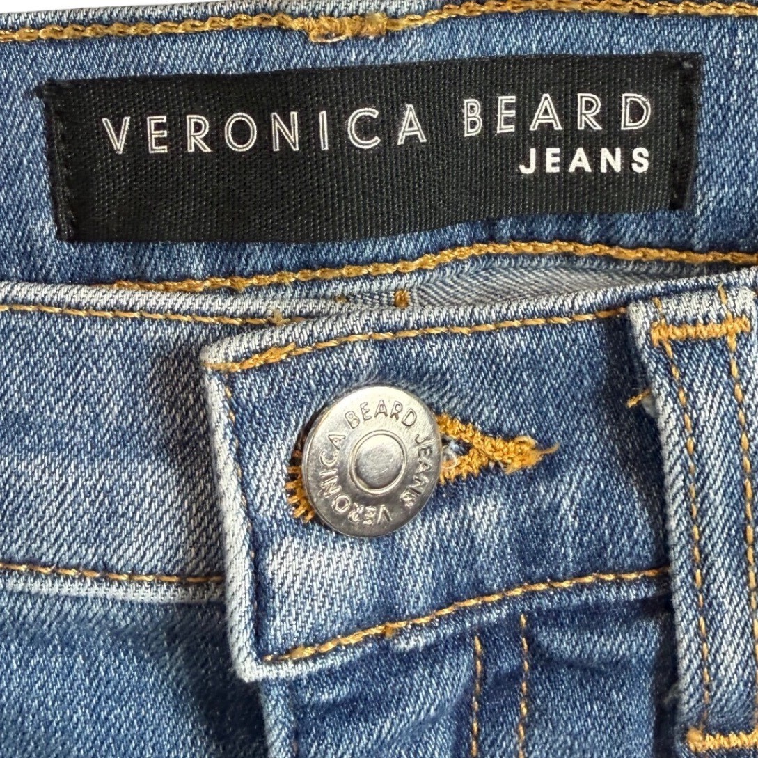 VERONICA BEARD Kate 10″ Skinny Jeans, High Rise, Grotto Wash, Size 28/6