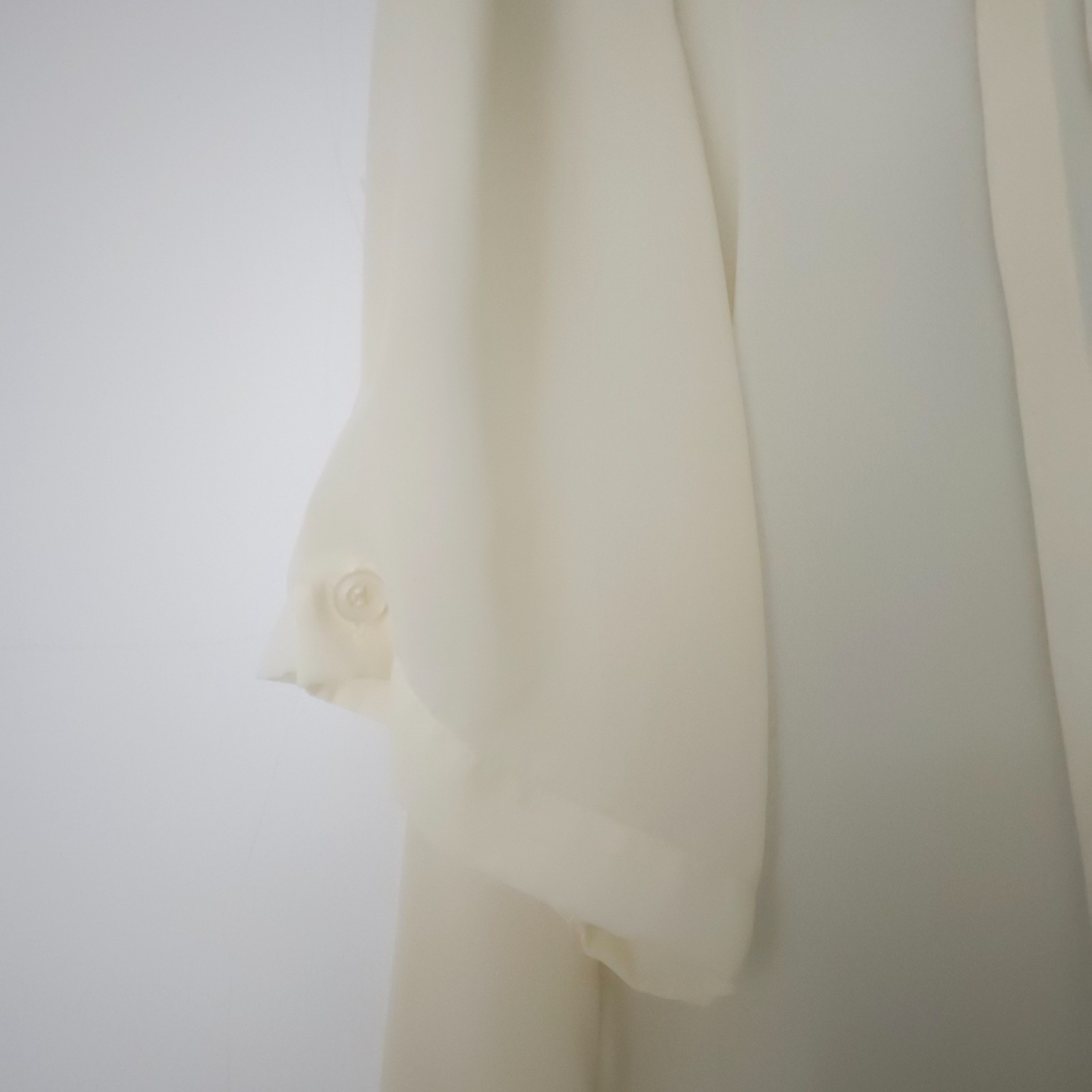 VTG 70s Off White Blouse Philippines Embroidered Poetcore Cottagecore XL 24 PTP