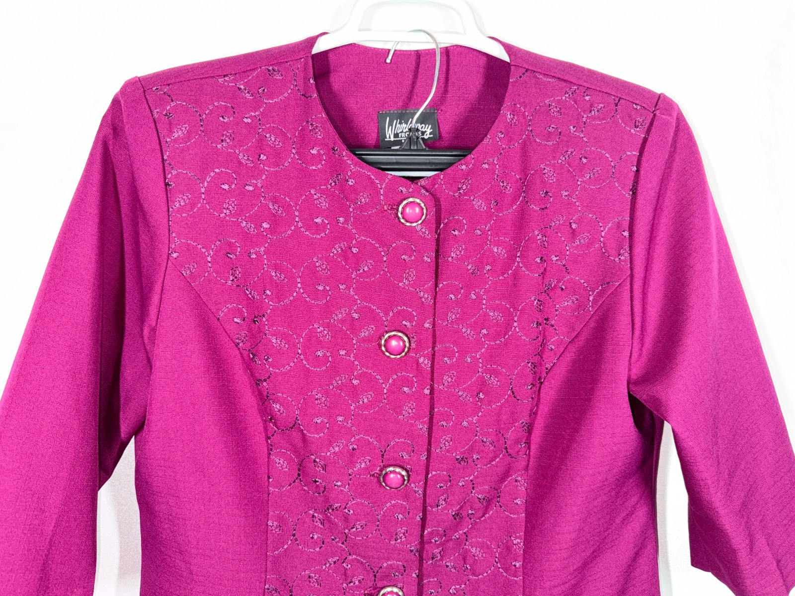Whirlaway Frocks Womens Size 12 Pink Skirt Suit Two Piece Blazer & Skirt 80’s