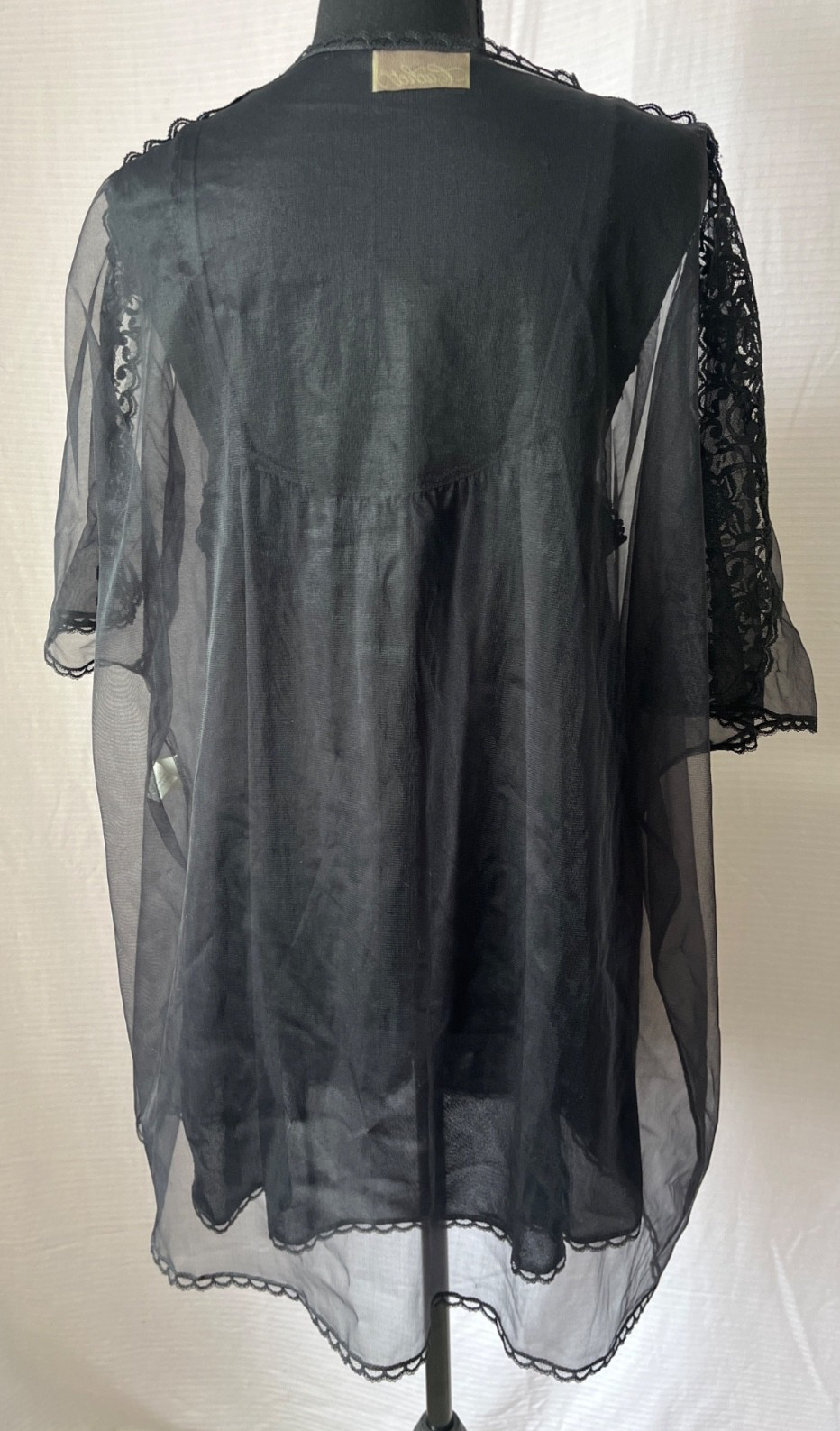 Vintage 1970’s Lingerie Set Camisole Lace Sexy Sheer Evening Medium Sears