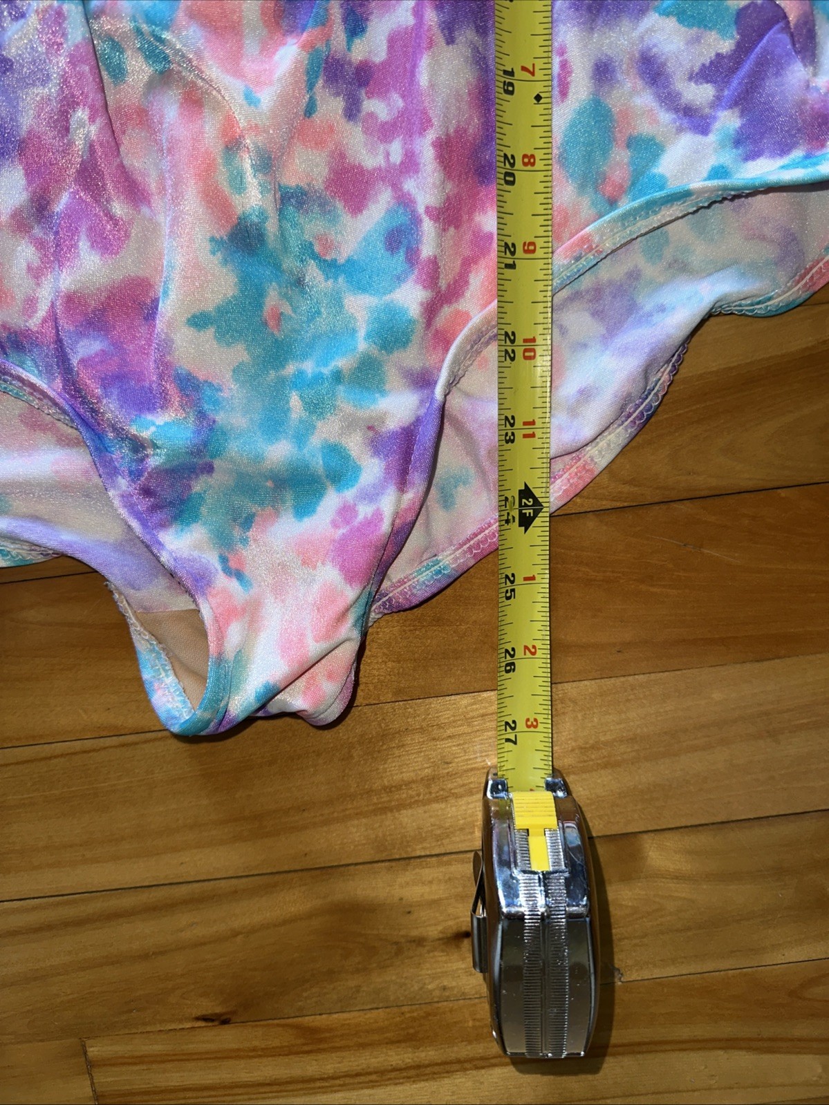 Vintage 80s Ocean View Floral Swimming Suit One Piece Size 16 Built In Cups