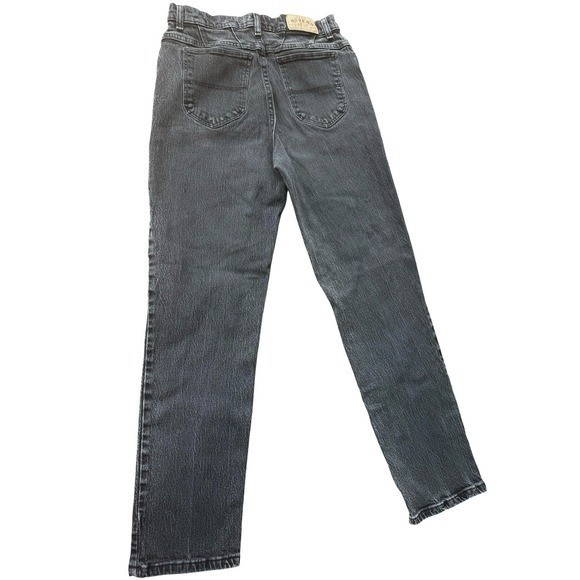 Vintage Denim Riders High Waisted Straight Leg Jeans Faded Black Wash Womens 27