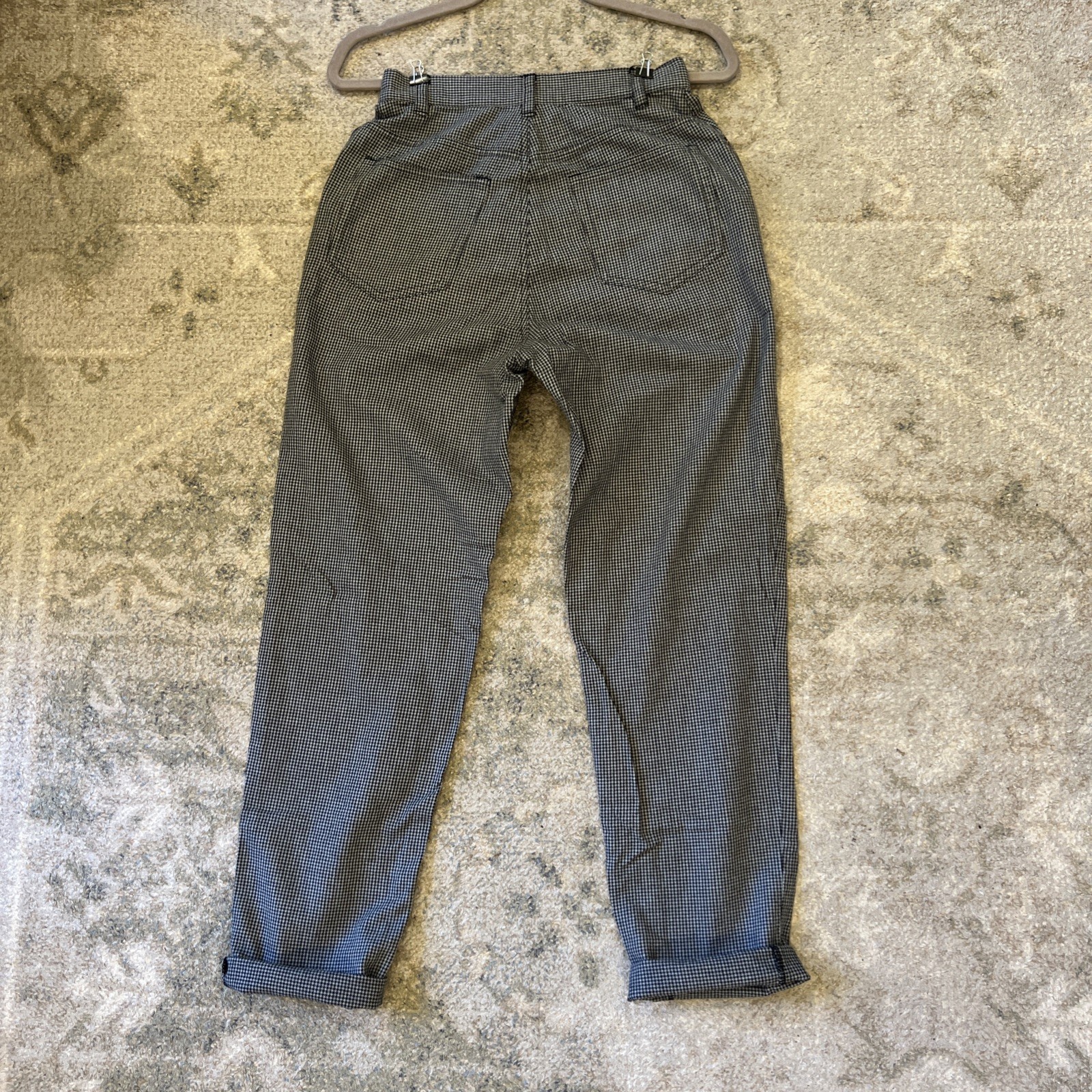 Vintage Liz Claiborne Houndstooth Pants Hipster 90s Curvy Holidays Trouser Sz 4