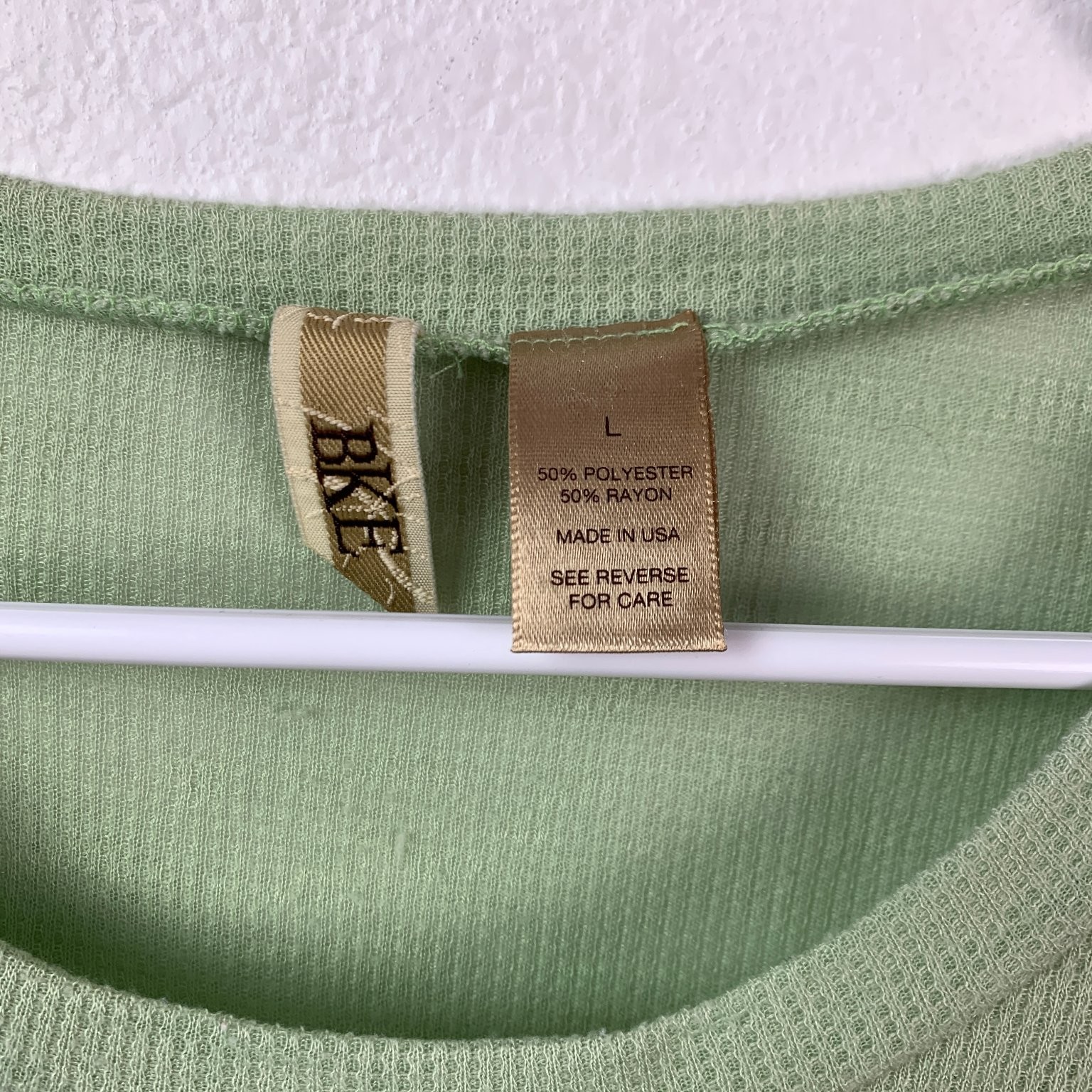 Y2K BKE Thermal Waffle Knit Long Sleeve Shirt Green L Bella Swan Twilight
