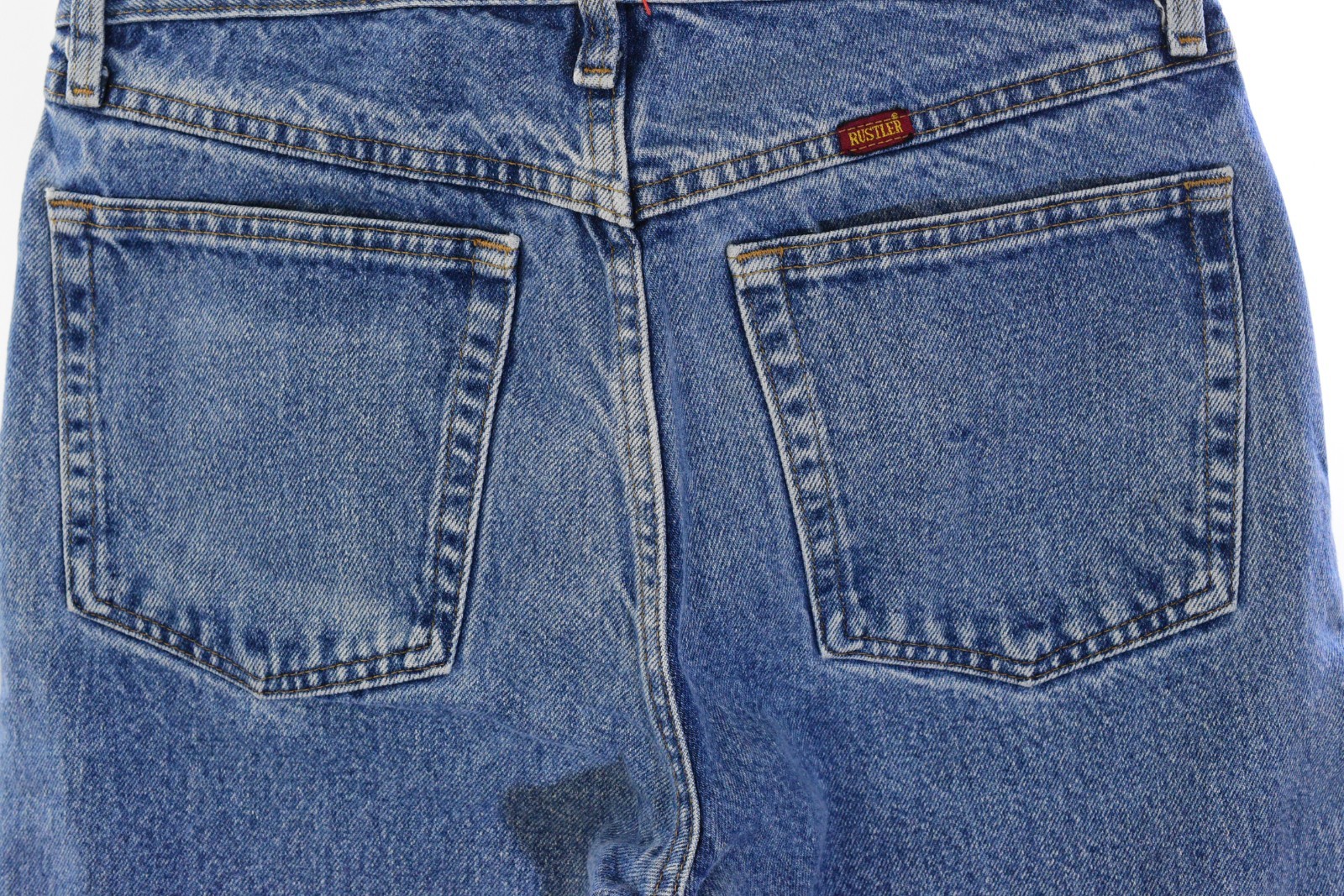 90s Vintage Womens Rustler Jeans Medium Wash High Waist Straight Leg Denim M 10