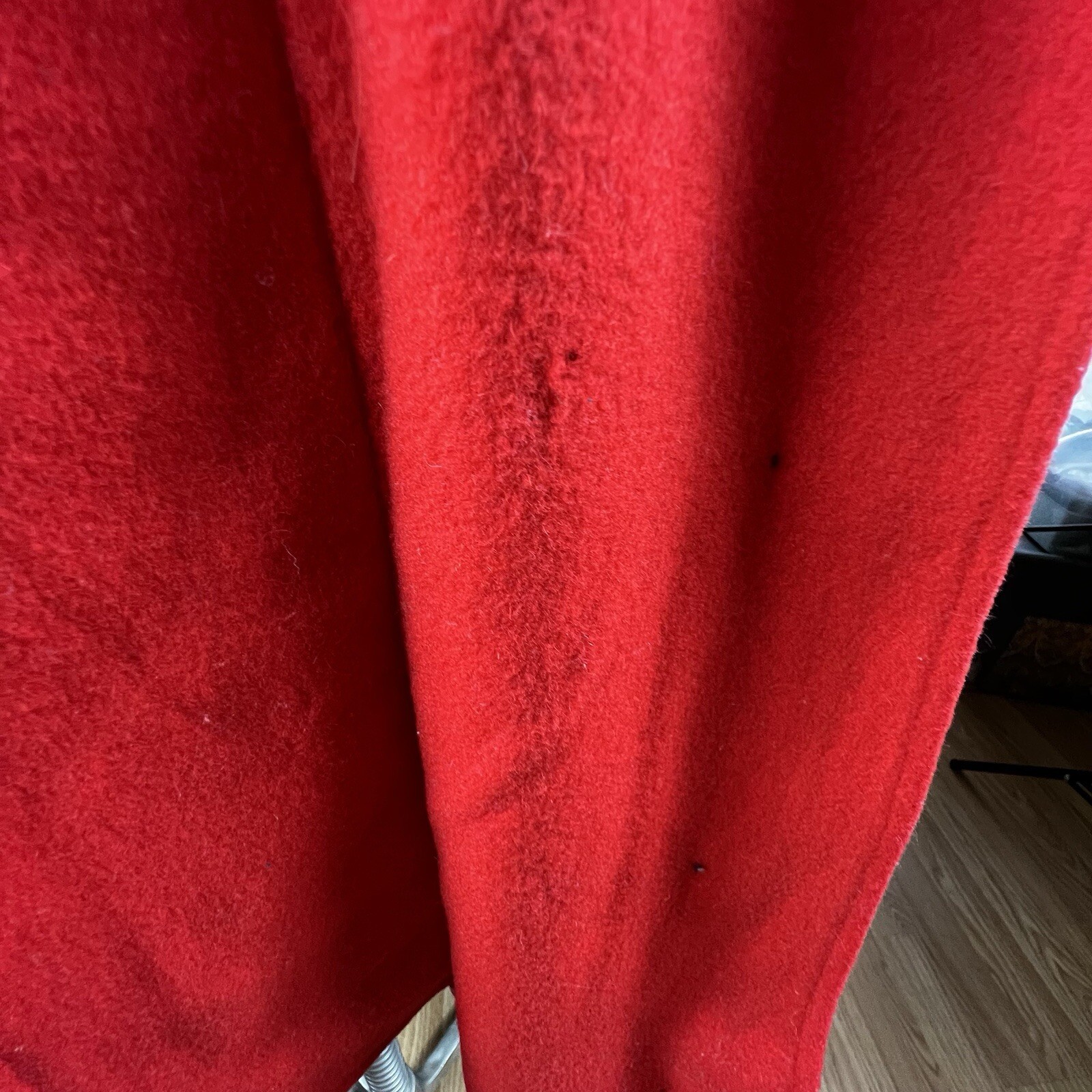 VTG Mackintosh 100% Wool Coat Women Lg Lined Hooded Vest and Coat Navy Red READ