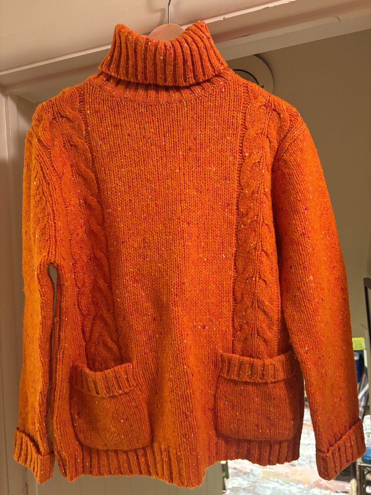 Vintage J. Crew Clifford & Wills 100% Wool Cable Knit Turtleneck Women’s Large L