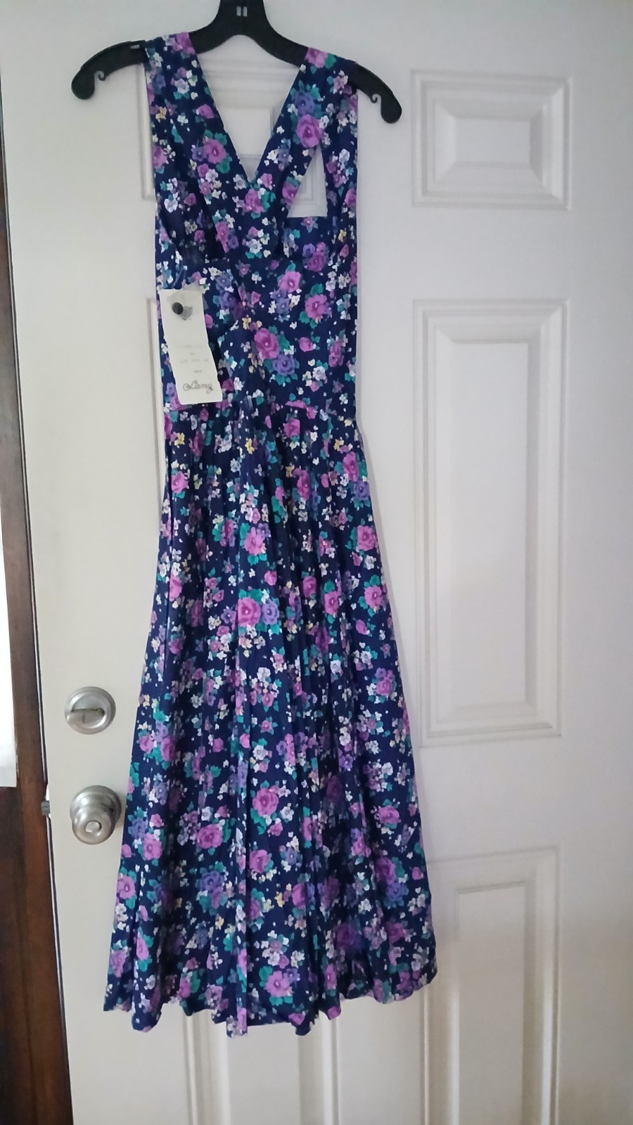Lanz Originals Wonderful Vintage 80’s-90’s NWT Floral Blue Sundress Size 8