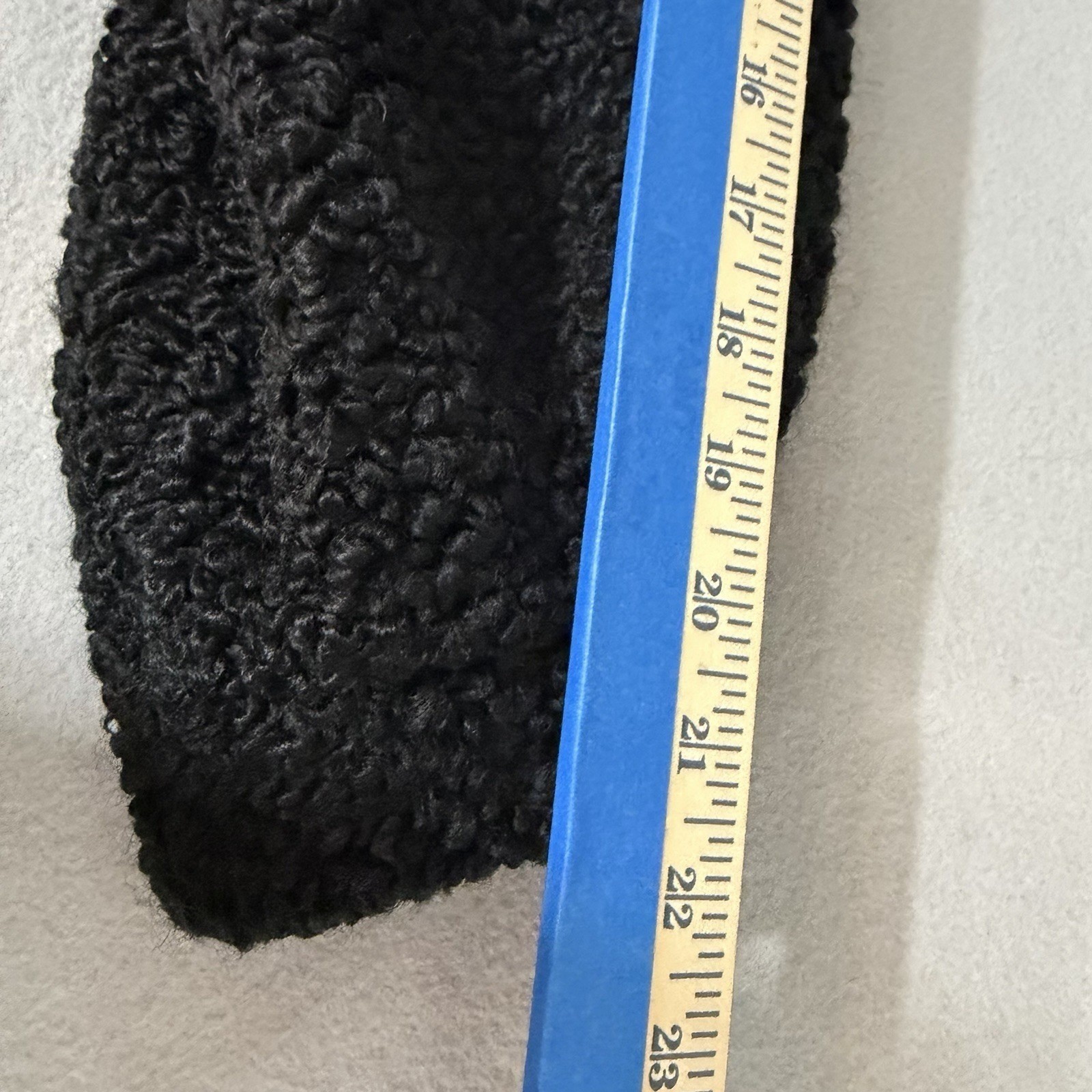 Vintage Curly Lamb, Long Women’s Coat Barrel Button Closures, Black Fur, Elegant