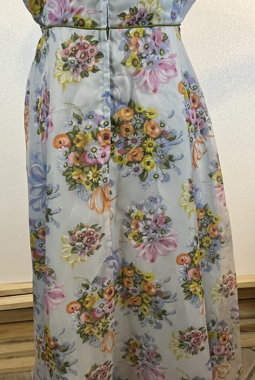 ABC ANGELAIR BY MONIKA Floral Vtg Dress Small Medium Pre 1963 See Measurements