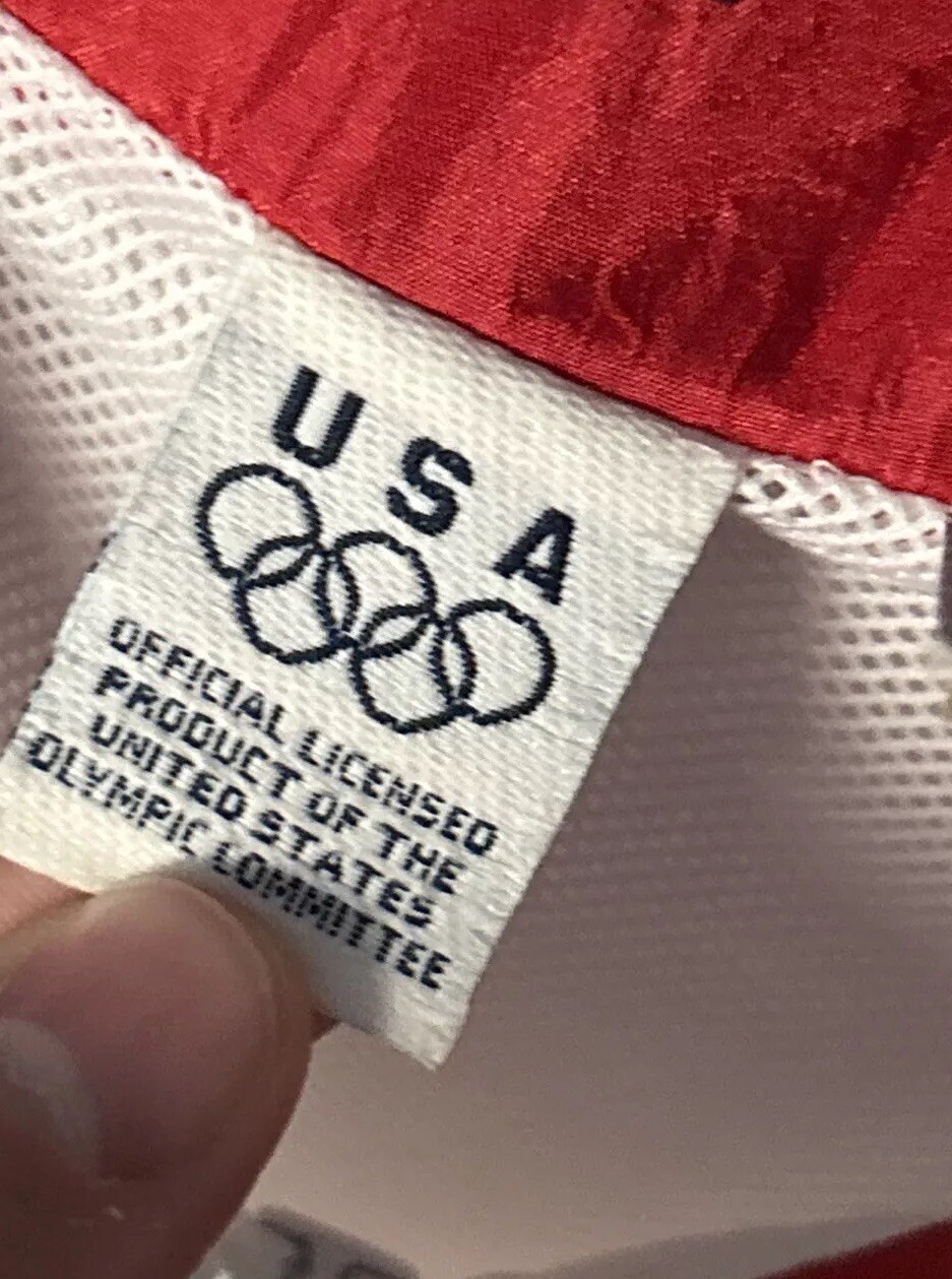 Vintage USA Olympics Full Zip Nylon Windbreaker Jacket Ladies Size 1X