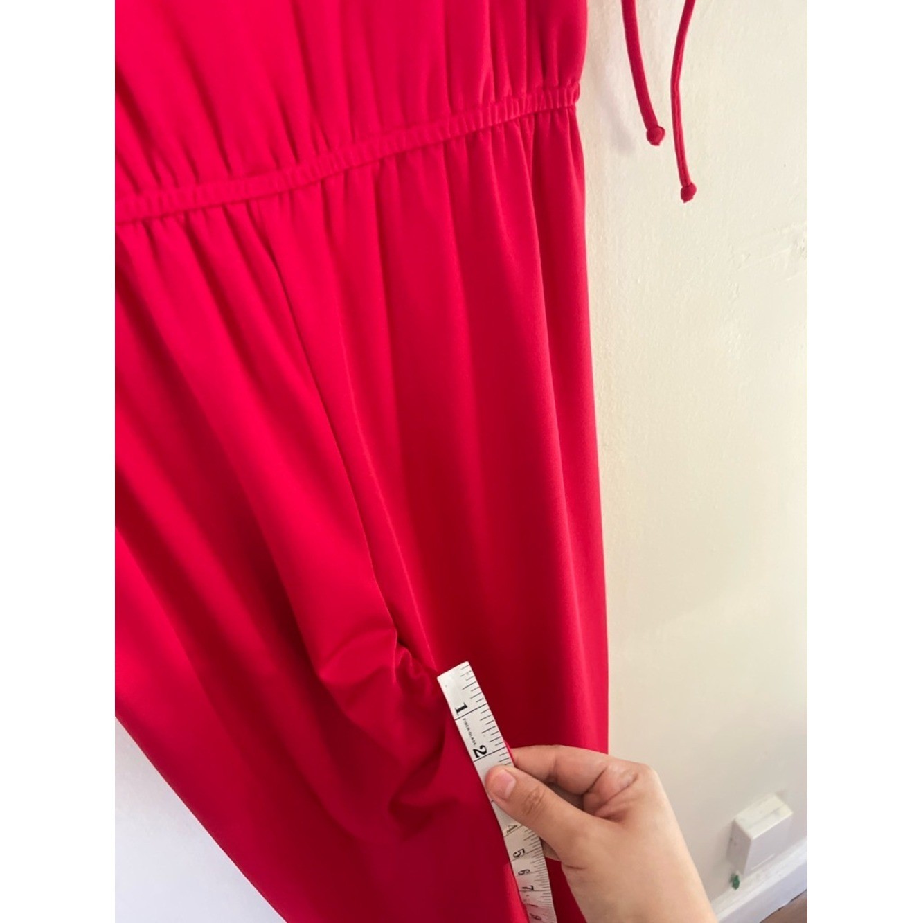 Wide-Leg red casual cocktail Jumpsuit size S (not size check measurements)