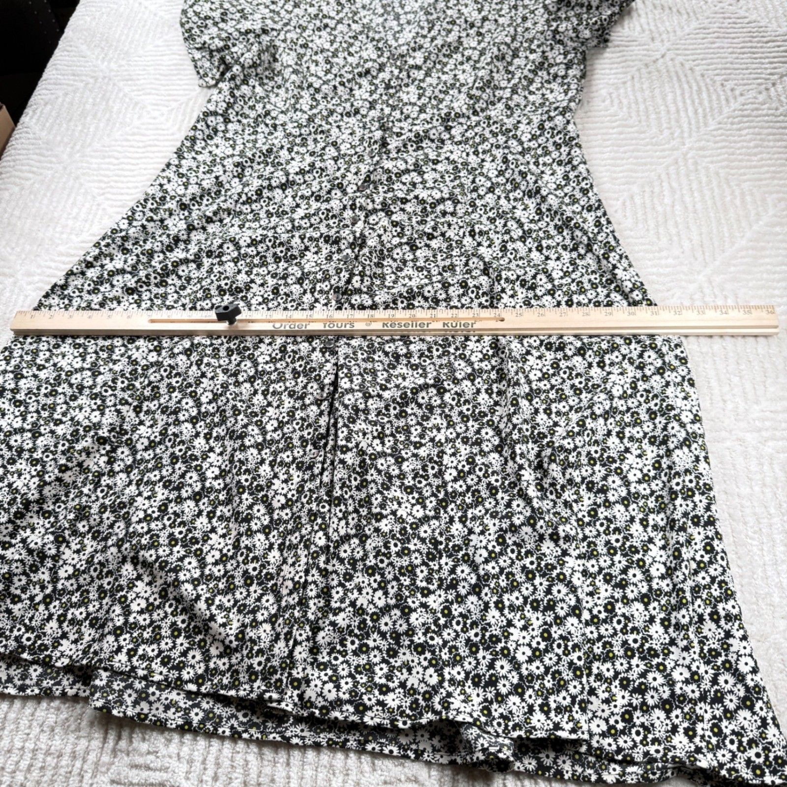Levis Dress 2X Floral Print Button Front Midi Dress Cottagecore Prairie Retro