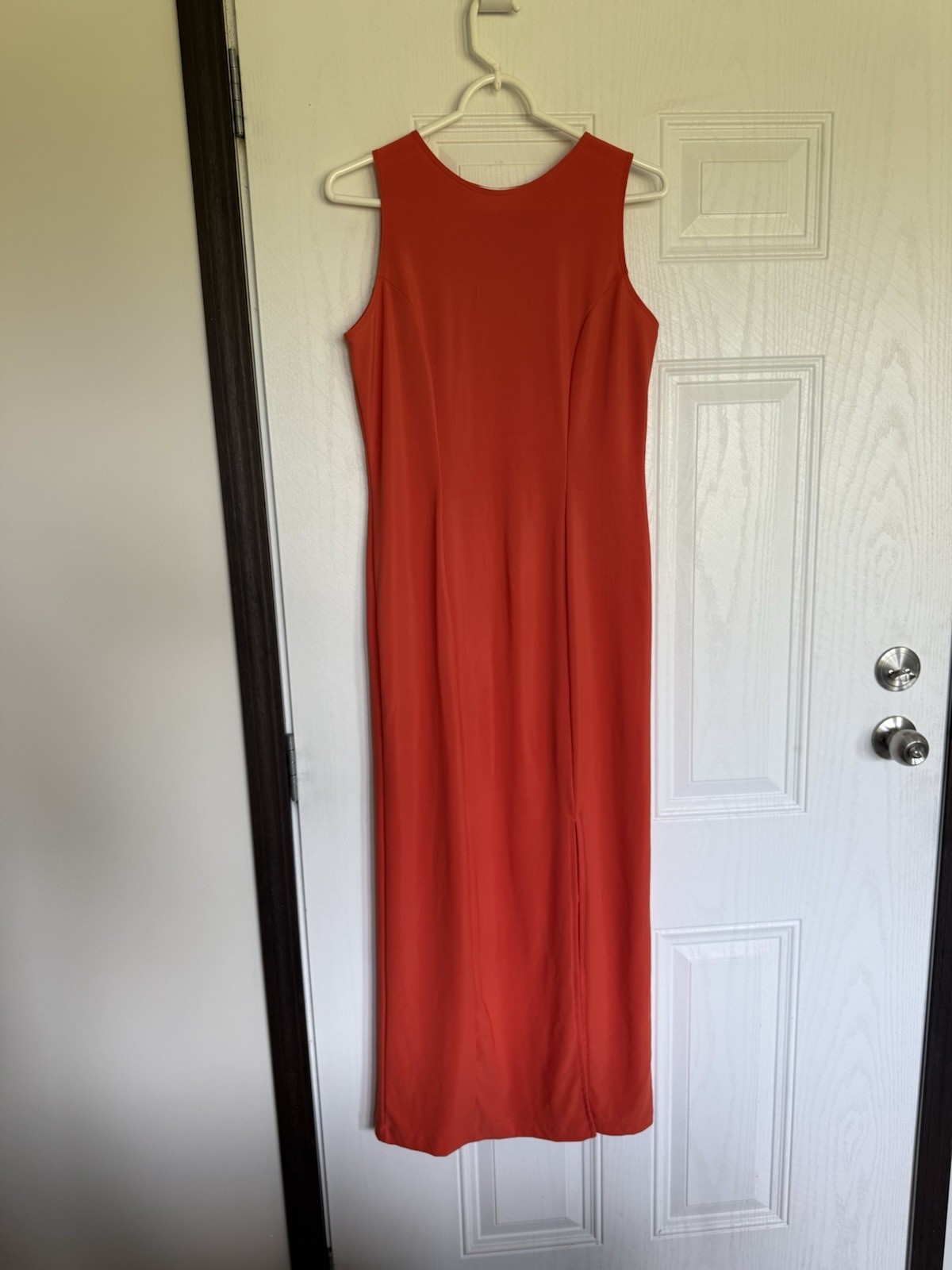 Vintage Lew Magram collection Orange stretch polyester straight tank dress – 10