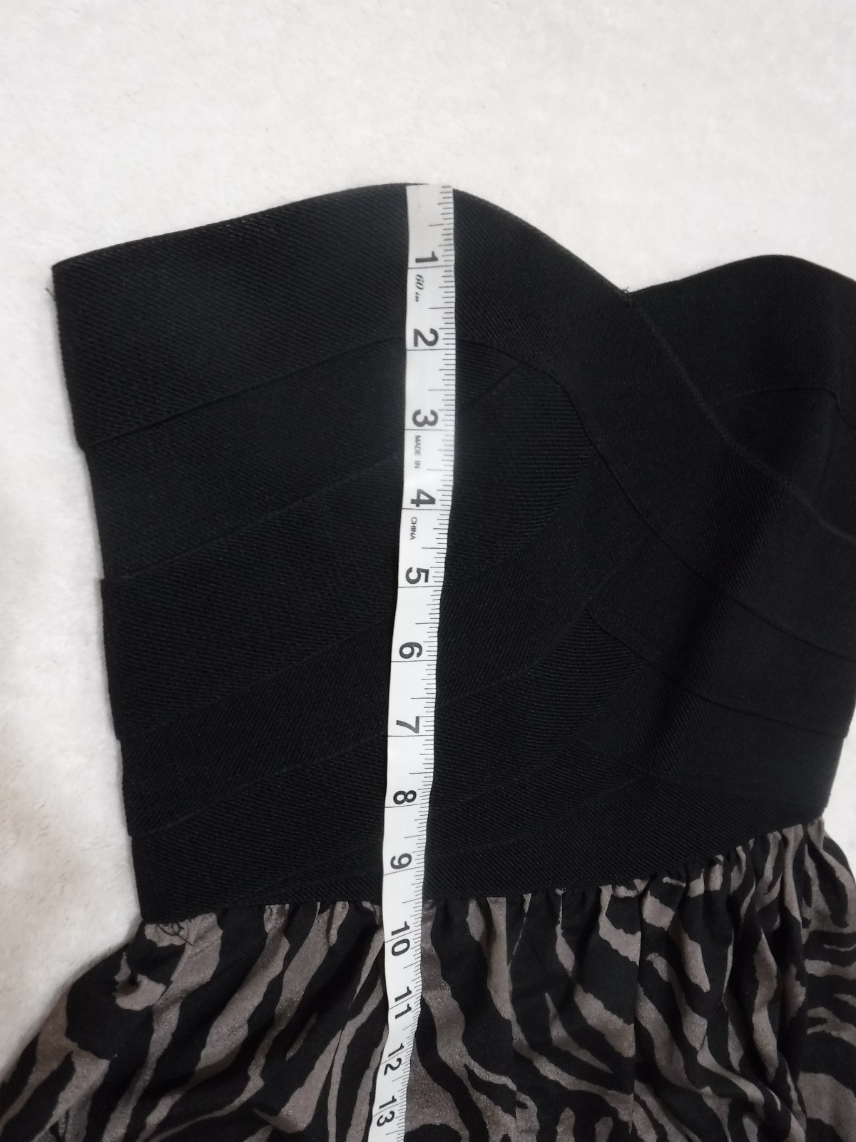 VTG 90s NWT FREDERICKS of HOLLYWOOD Bustier Asymmetrical Animal Print Dress Sm