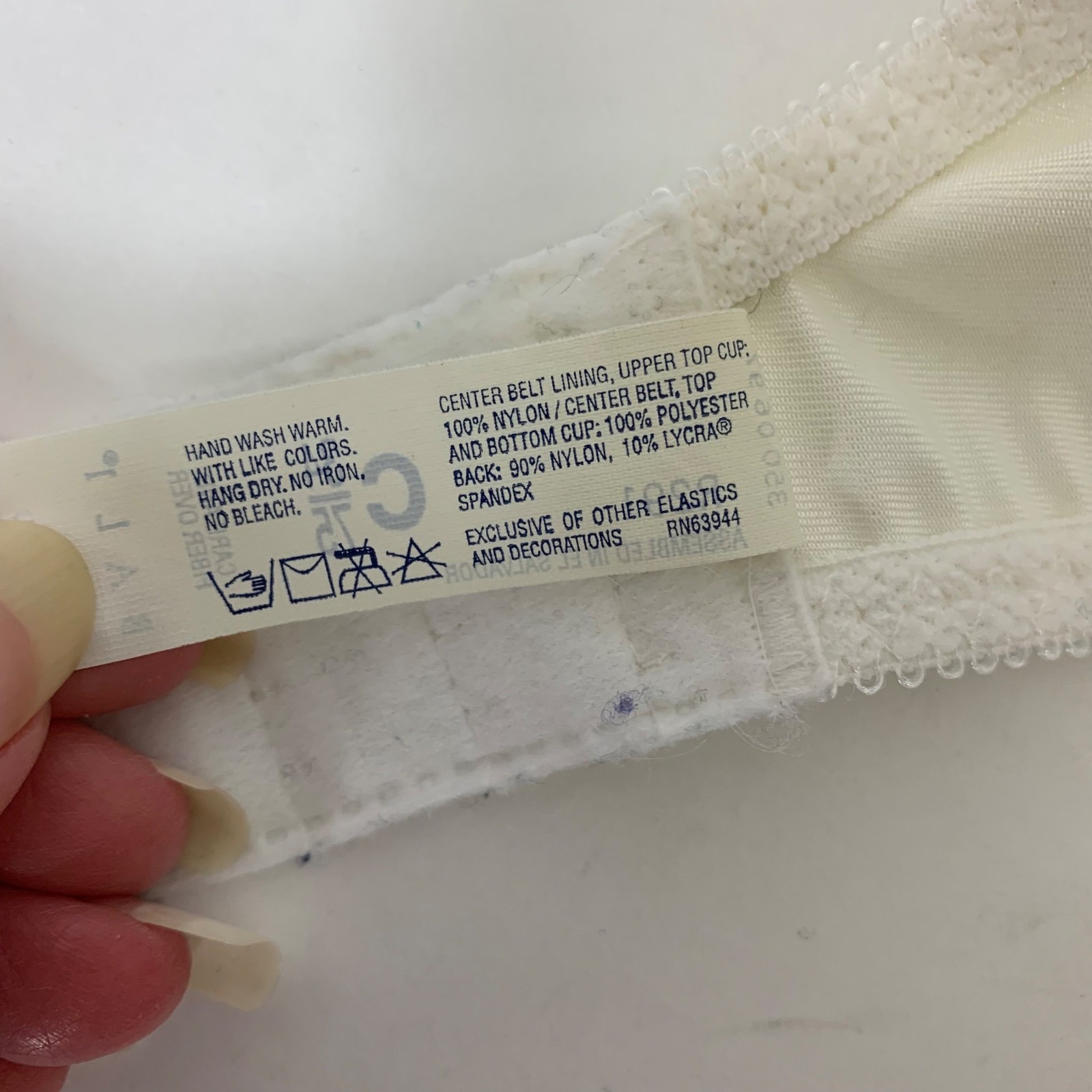 VTG 80s Bali Bra 34C White Satin Lace Underwire Sheer Romantic Bridal