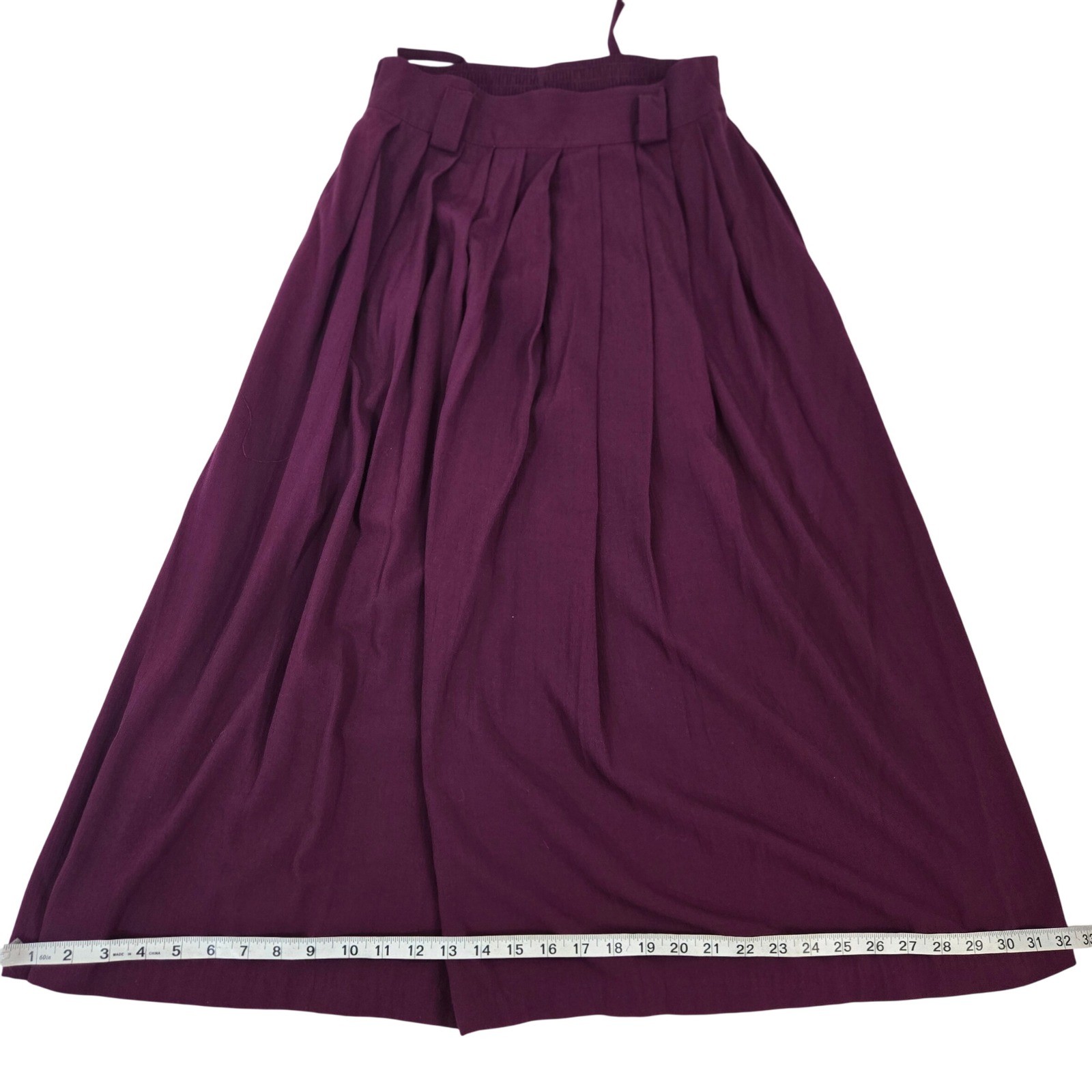 Vintage 80s Briggs New York Culottes Pants Skirt Womens 4 Purple Split Pleated