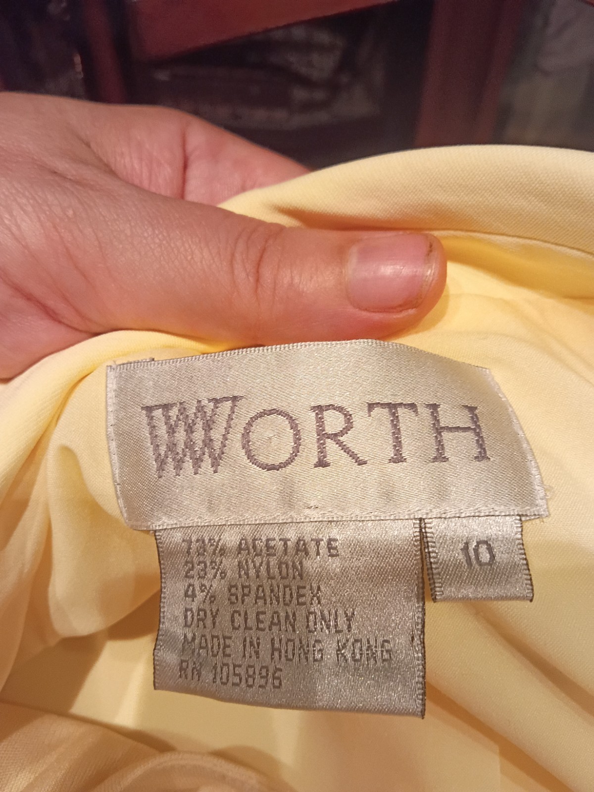 vintage worth yellow 3 pc pant suit outfit
