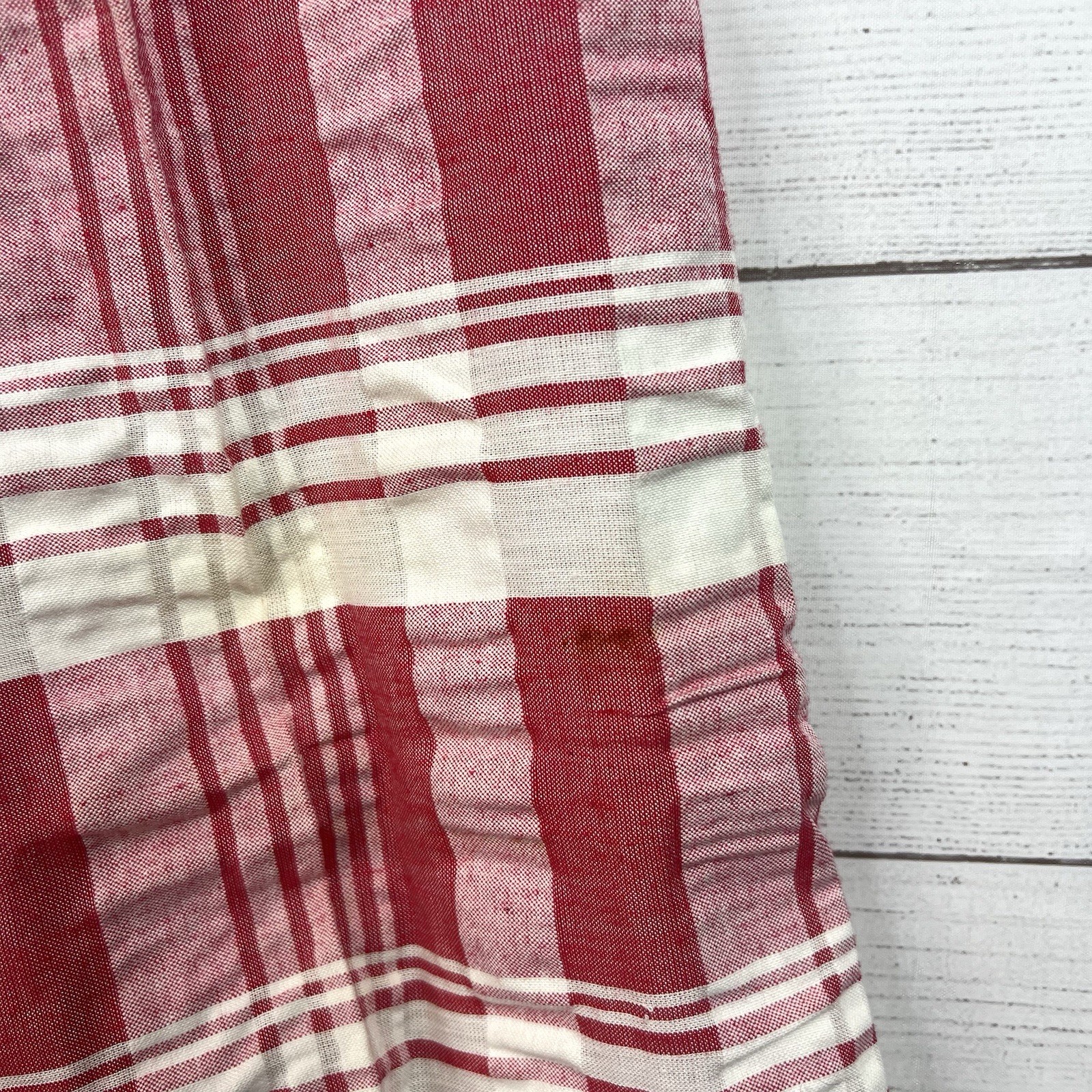 VINTAGE 60’s 70’s Tomboy Plaid Bell Bottom Pants Size 9 Red White Gingham USA