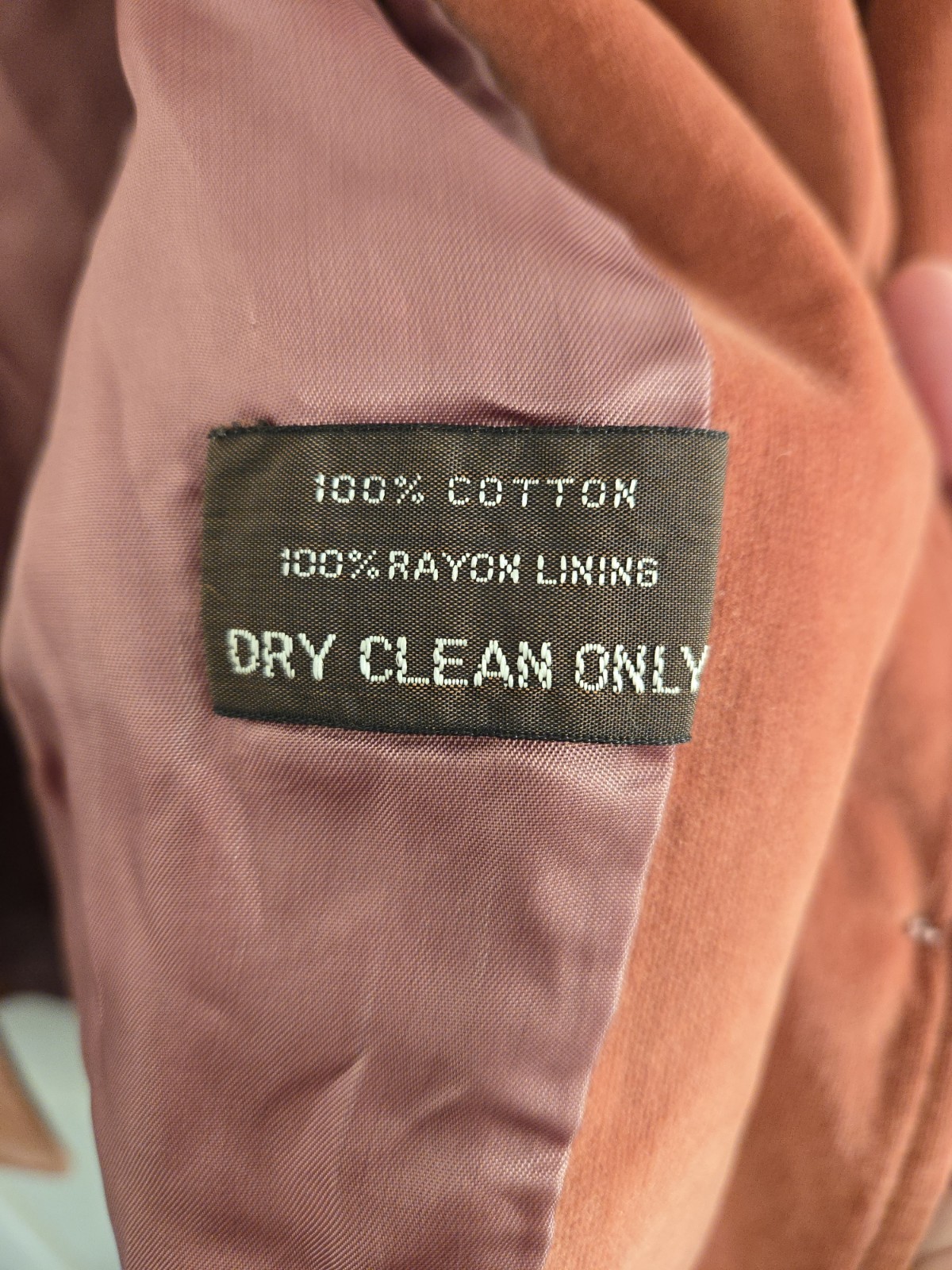 Vintage 1970s Terracotta Roos/Atkins Velvet Blazer – EUC, Approximately Size 6