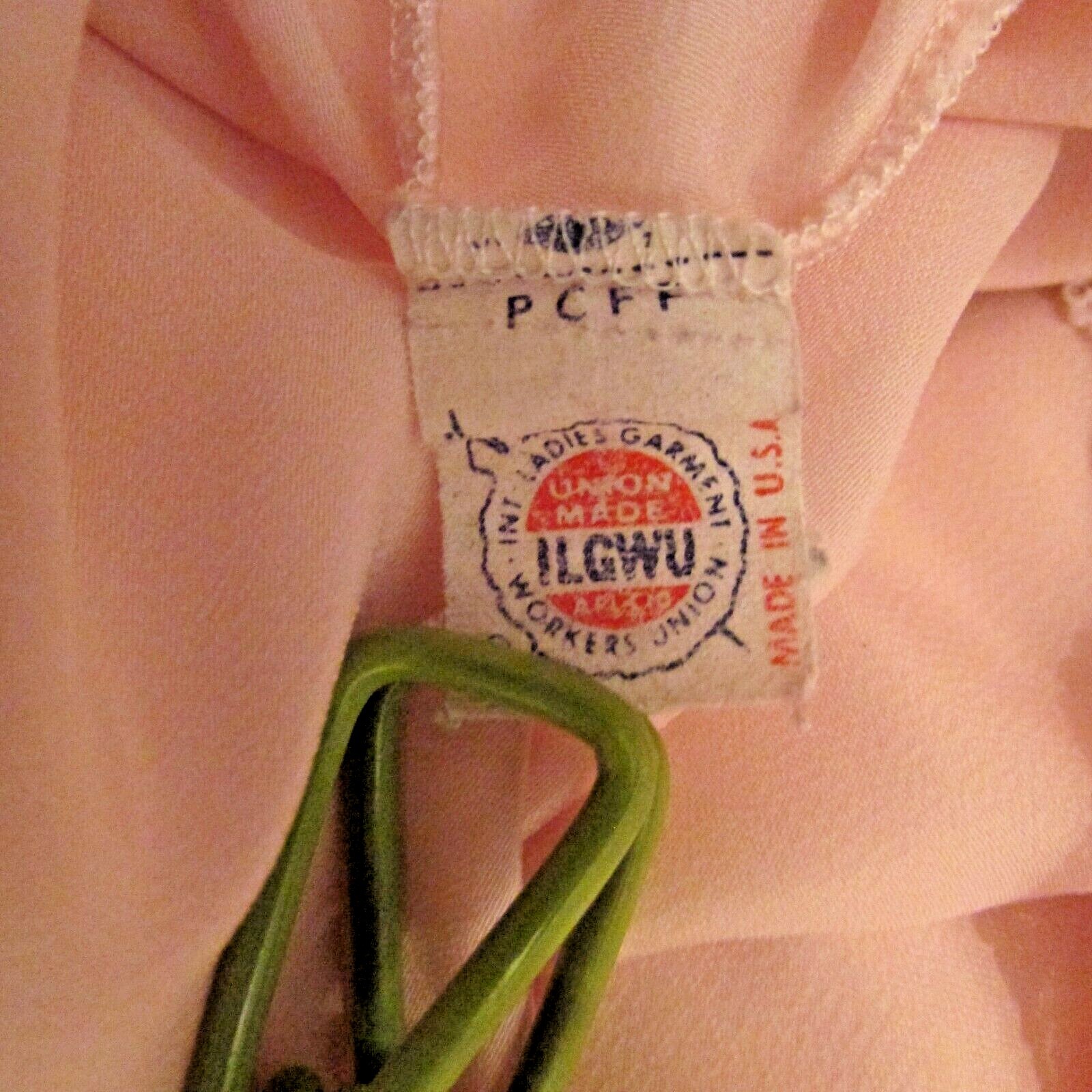 Corhan Noumair Silky Nylon Hand Embroidered Lace Bodice Nightgown Large USA made