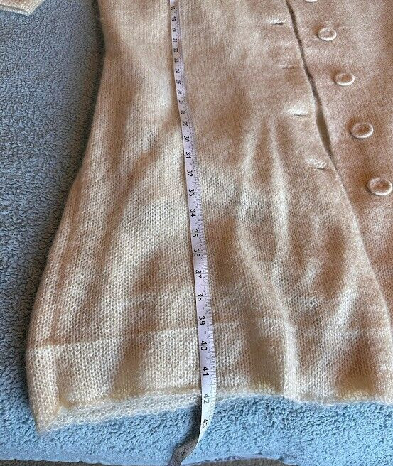 1920s Vtg Womens Home Sewn knit fabric Coat covered Buttons satin lining size M