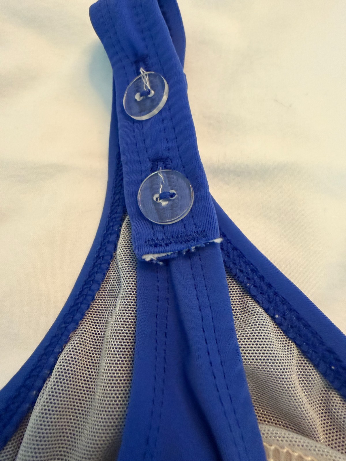 Vintage Roxanne Classics One Piece Swimsuit Bra Sized 10 / 34C Blue