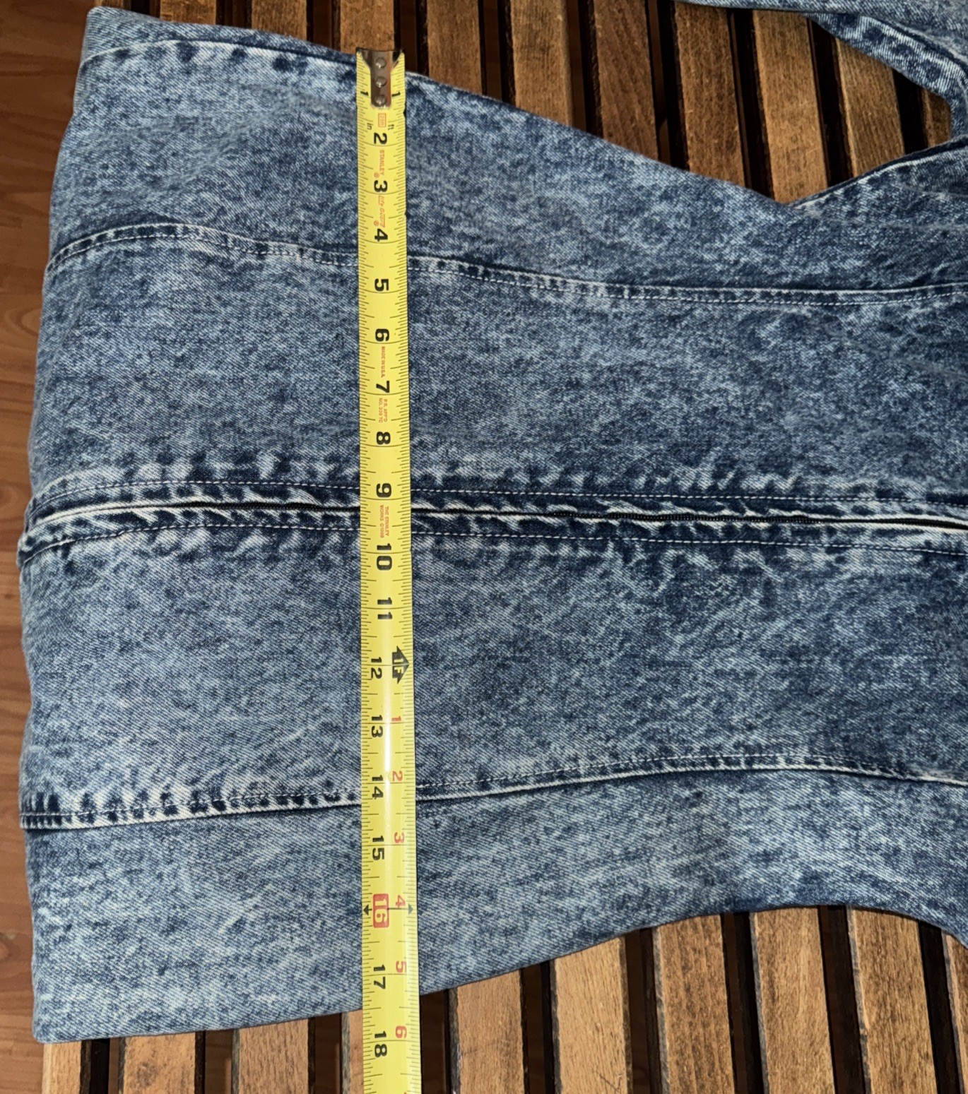 VTG 80’s Paris Blues Acid Washed Denim Full Zip Dress USA 1065C 6012 Size 11