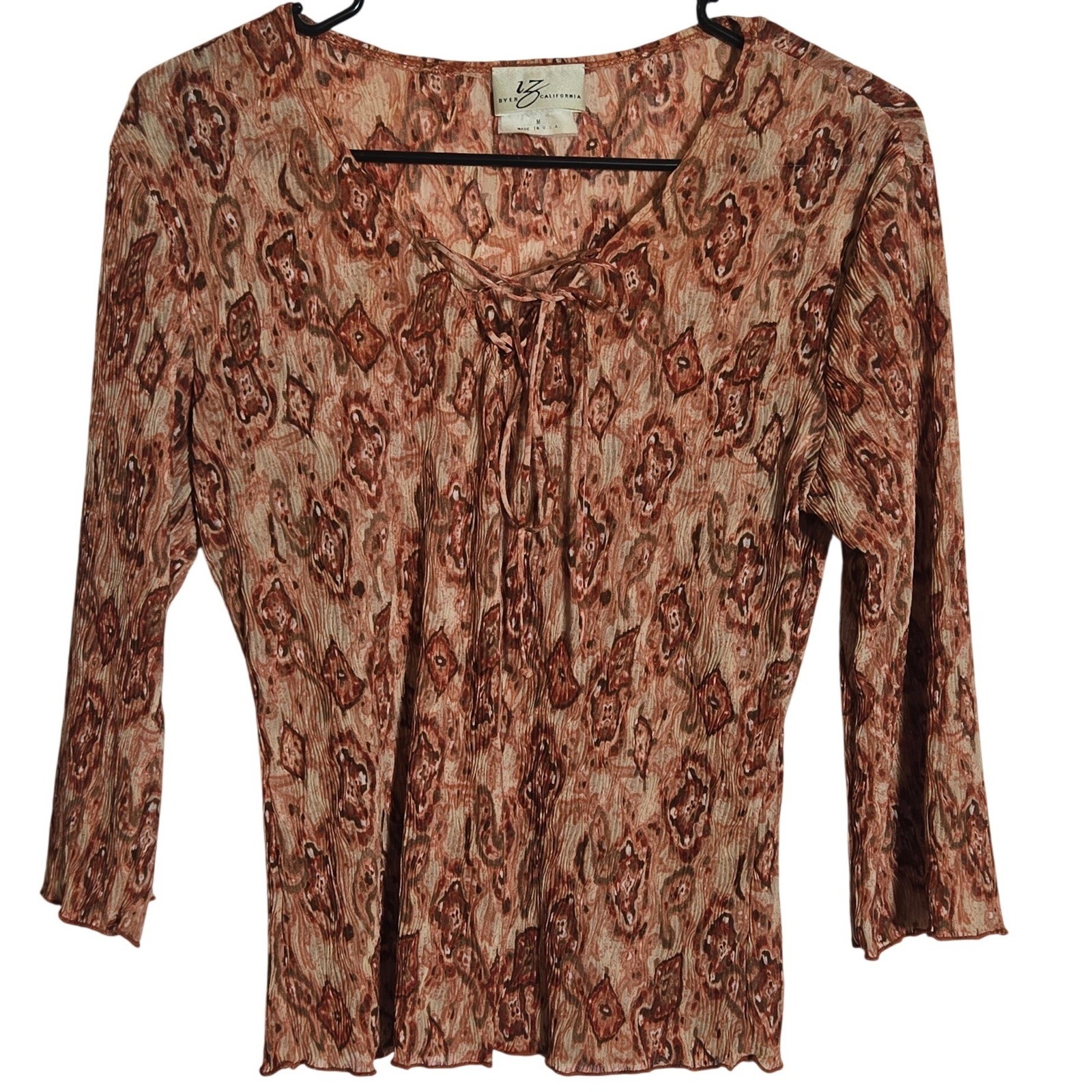 Vintage IZ Byer Paisley Top Medium Y2K Boho Fairy Peasant Hippie Whimsigoth