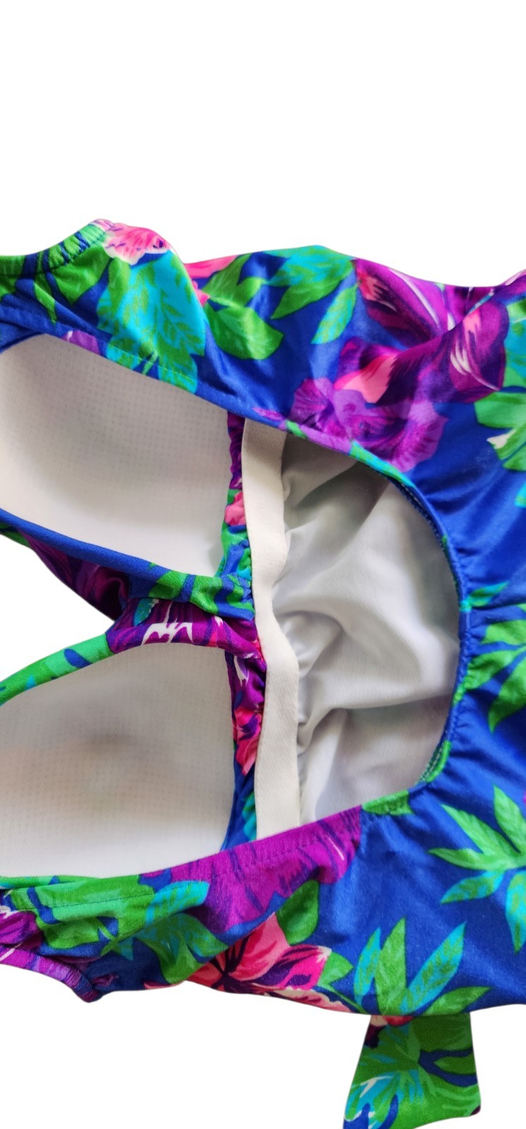 Vintage Floral Bathing Suit W Skirt Blue Purple And Green Maxine Of Hollywood?