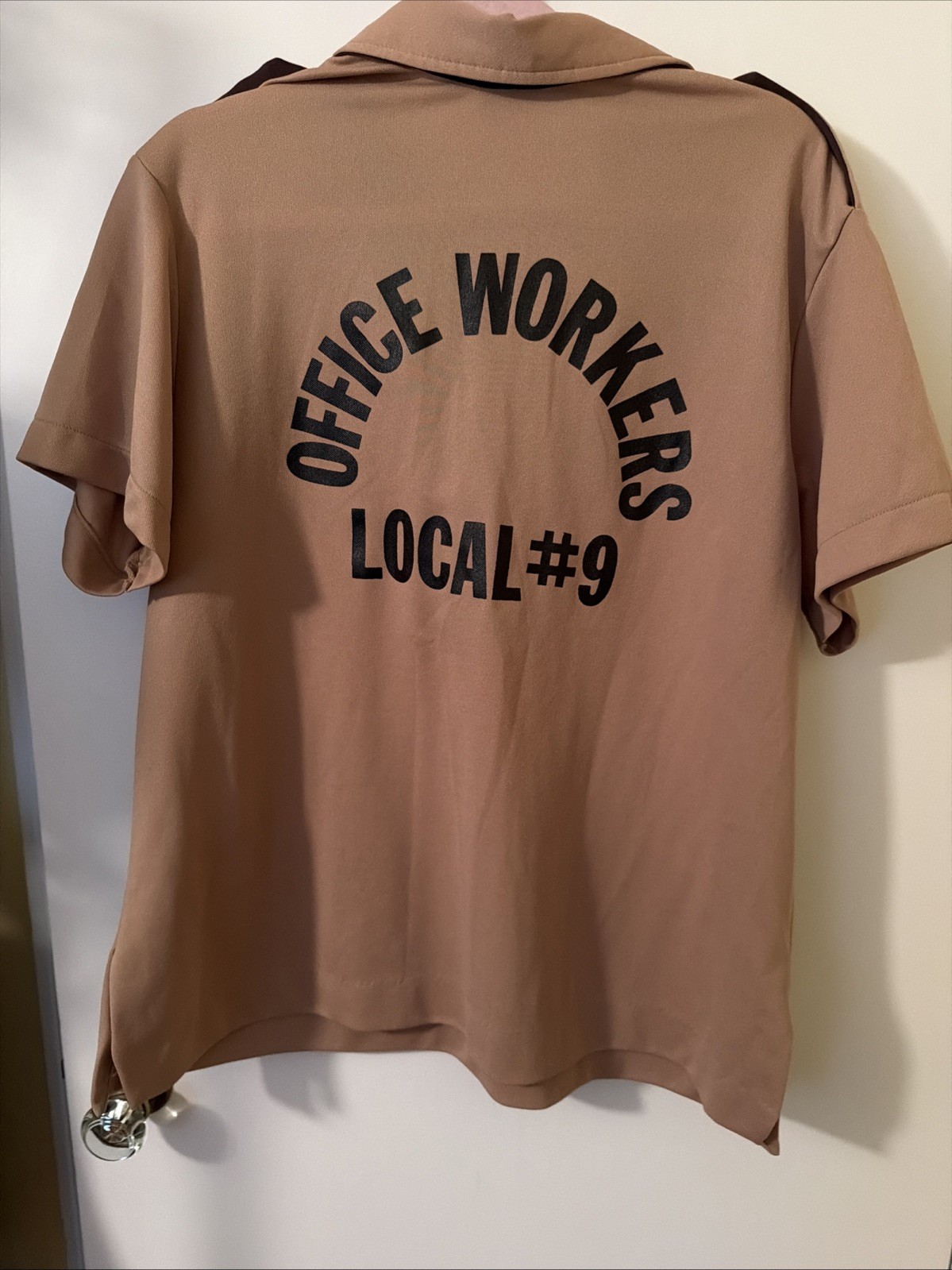 Vtg 70s Woman’s Bowling Shirt Dorothy Office Workers Local #9 EU 44