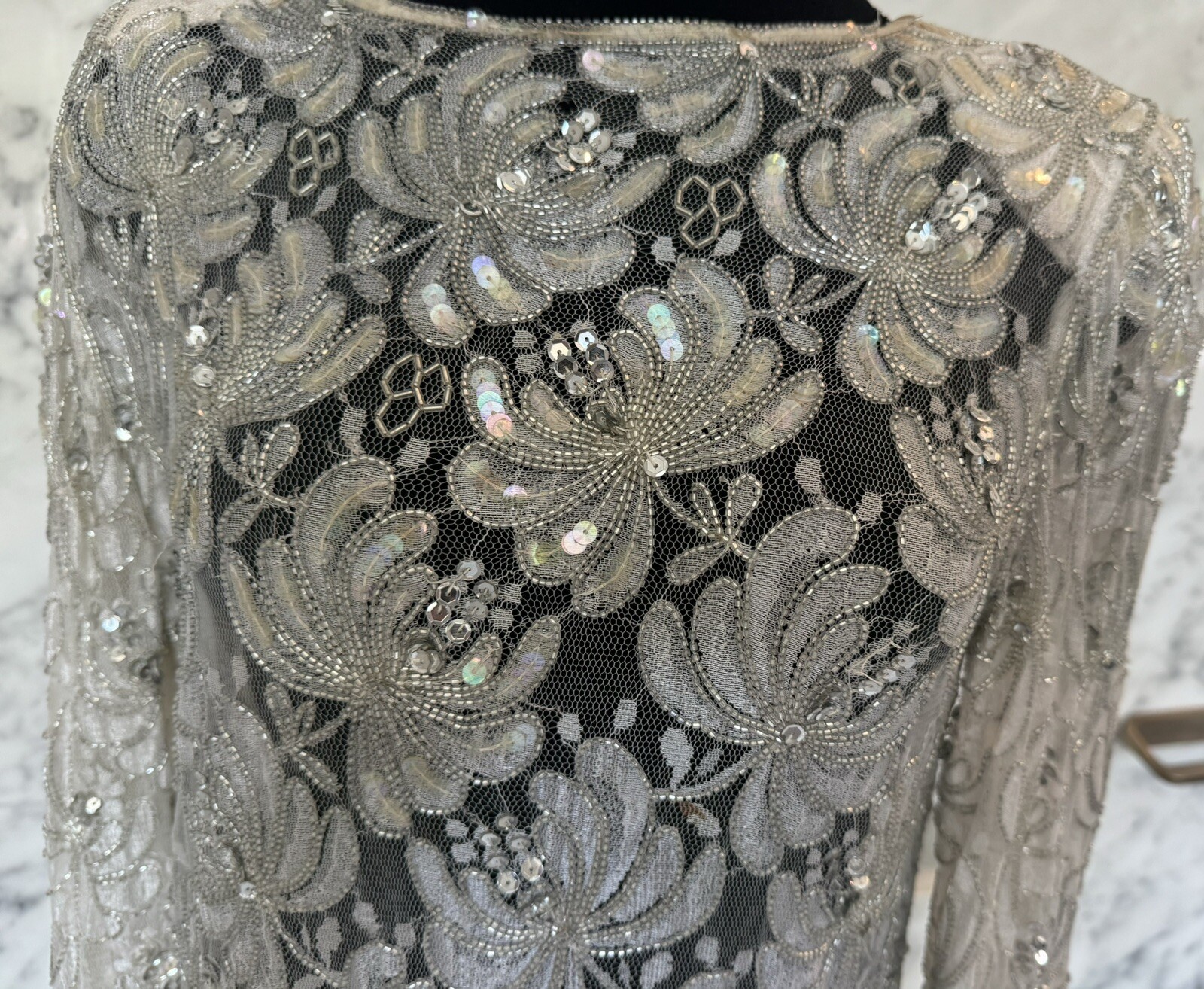 Scala Beaded And Sequined Couture Collection Vintage Dress