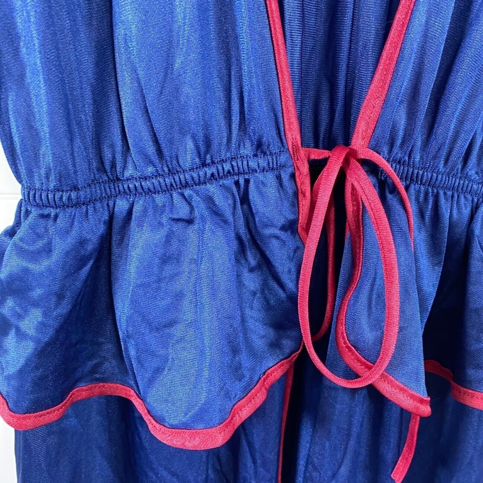 Vintage Bradley Womens Deadstock Superbrite Union Made Maxi Robe sz M Blue NWT