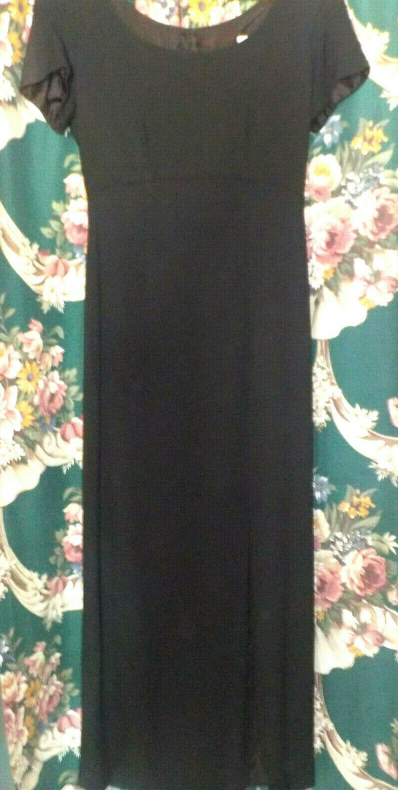 Vintage Jeffrey & Dara Formal Black Dress with 2 Trains Evenings by Tom Barra