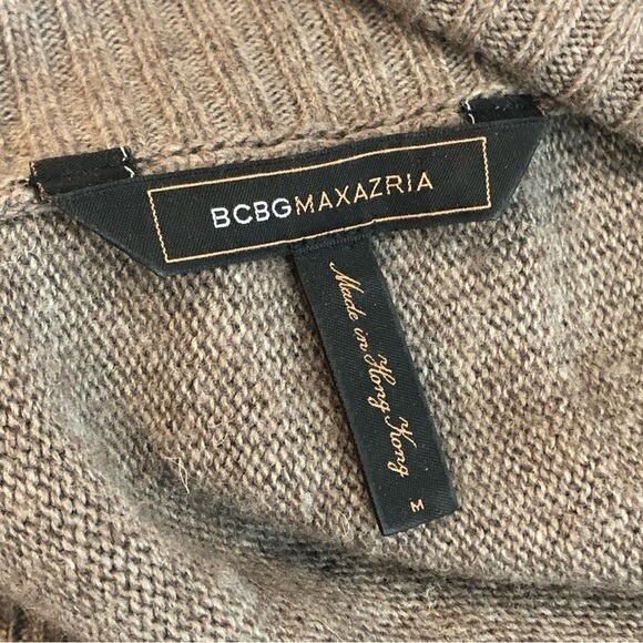 VINTAGE BCBGMaxAzria colorblock sweater dress batwing sleeves brown blue Med