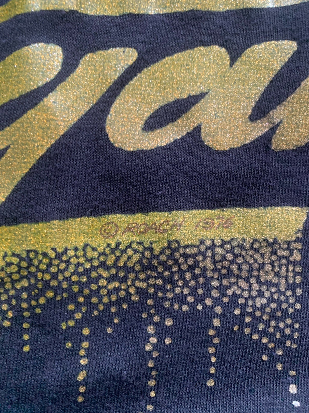Vintage 70s Brown Sugar Gold Print Roach T Shirt Woman’s Medium Rolling Stones