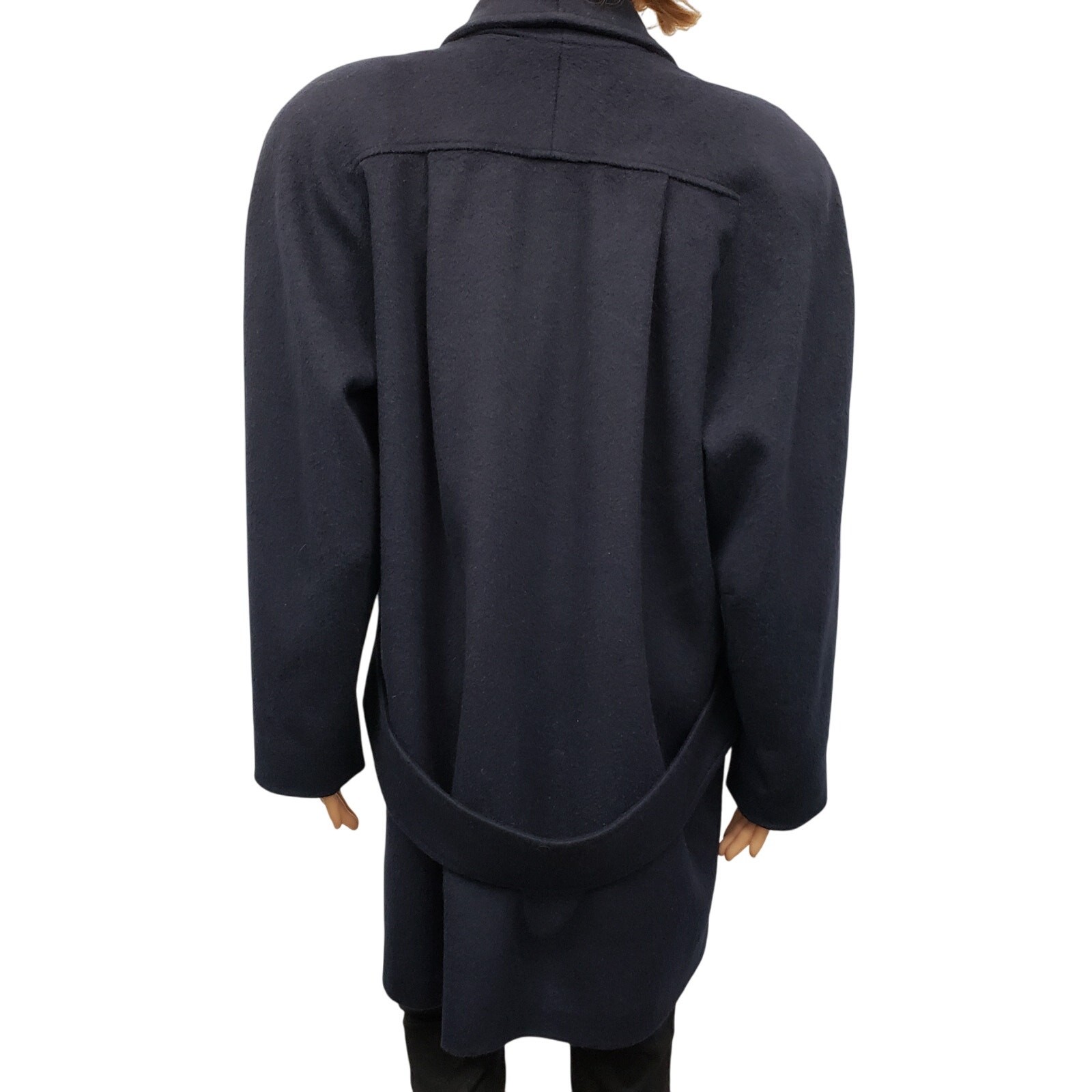 Vintage 80s Braefair Wool Pea Coat Overcoat Union Made in USA Double Breast 10 L